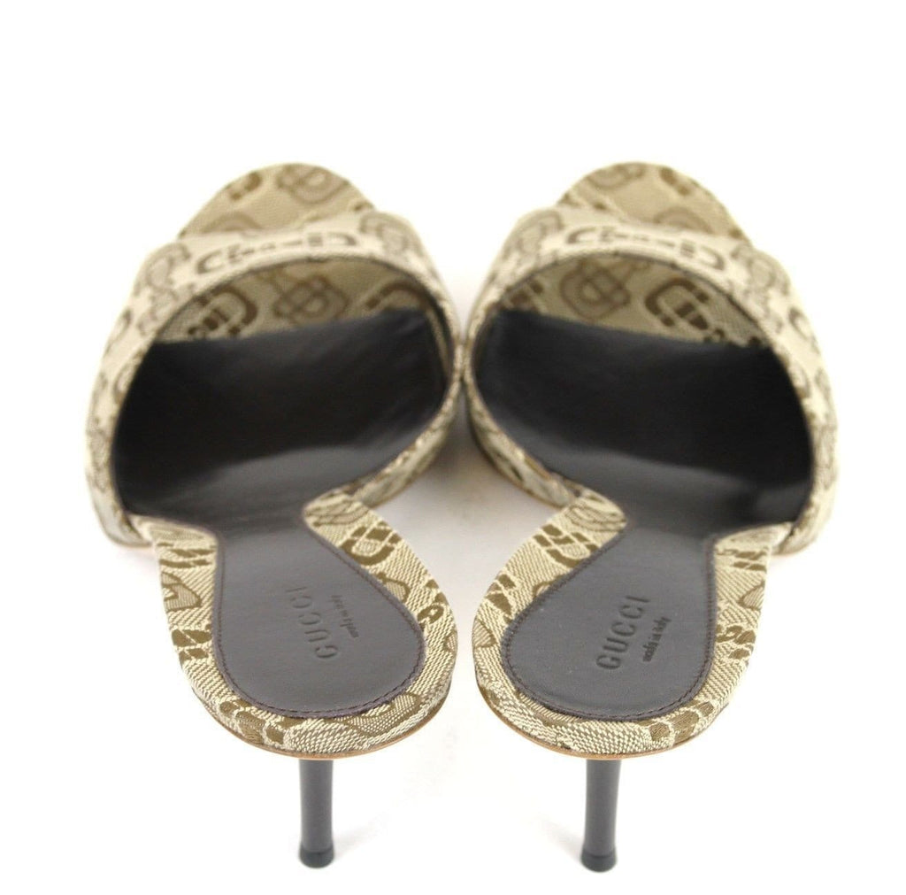 Gucci Sandals Beige Canvas Horsebit - Gucci Women