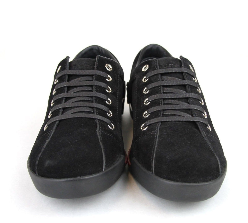 Gucci Sneakers - Gucci Women Black Sneakers Suede Trainer