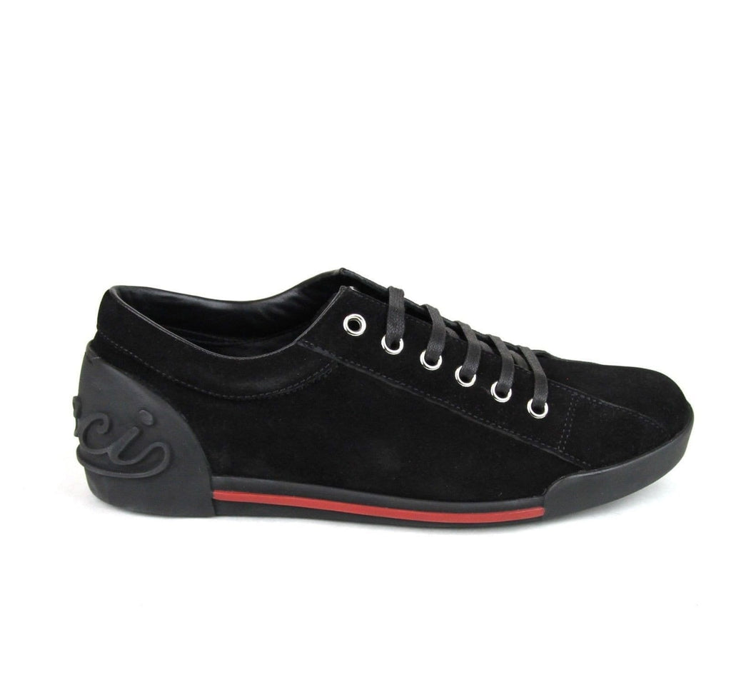 Gucci Sneakers - Gucci Women Black Sneakers Suede Trainer