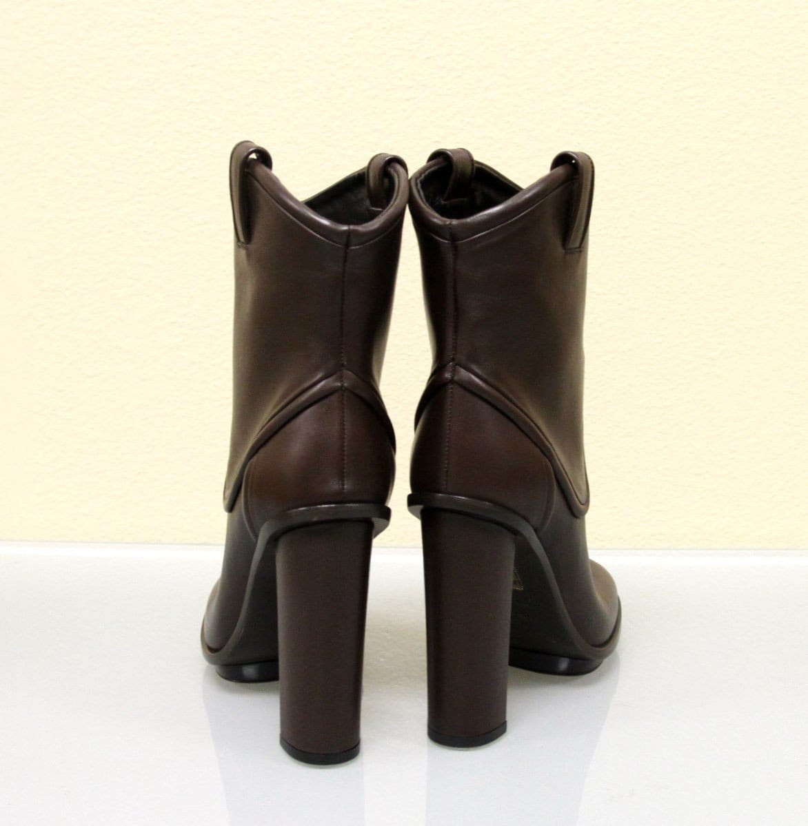 GUCCI Runway Leather Platform Boots Brown 270515 US 6.5 - Last Call
