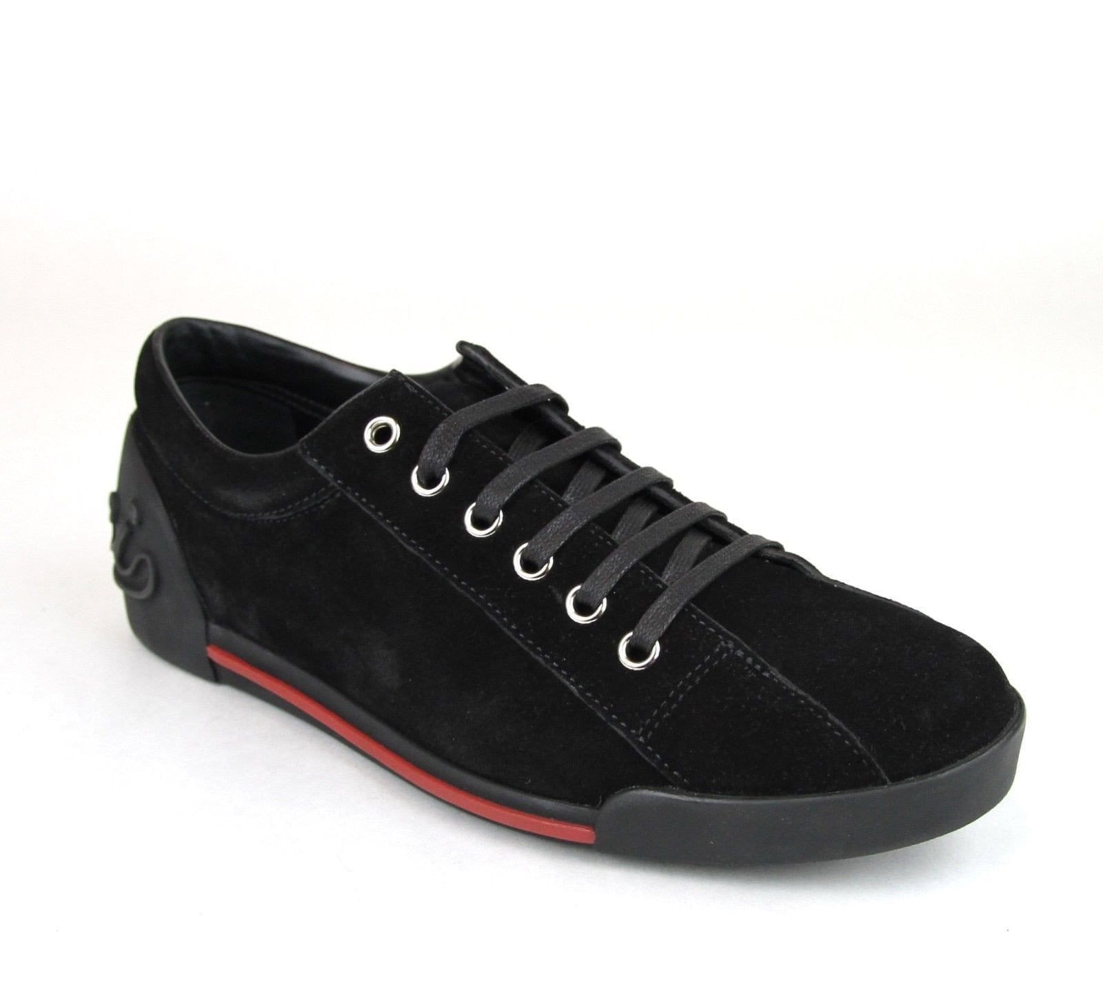 Gucci Sneakers - Gucci Women Black Sneakers Suede Trainer