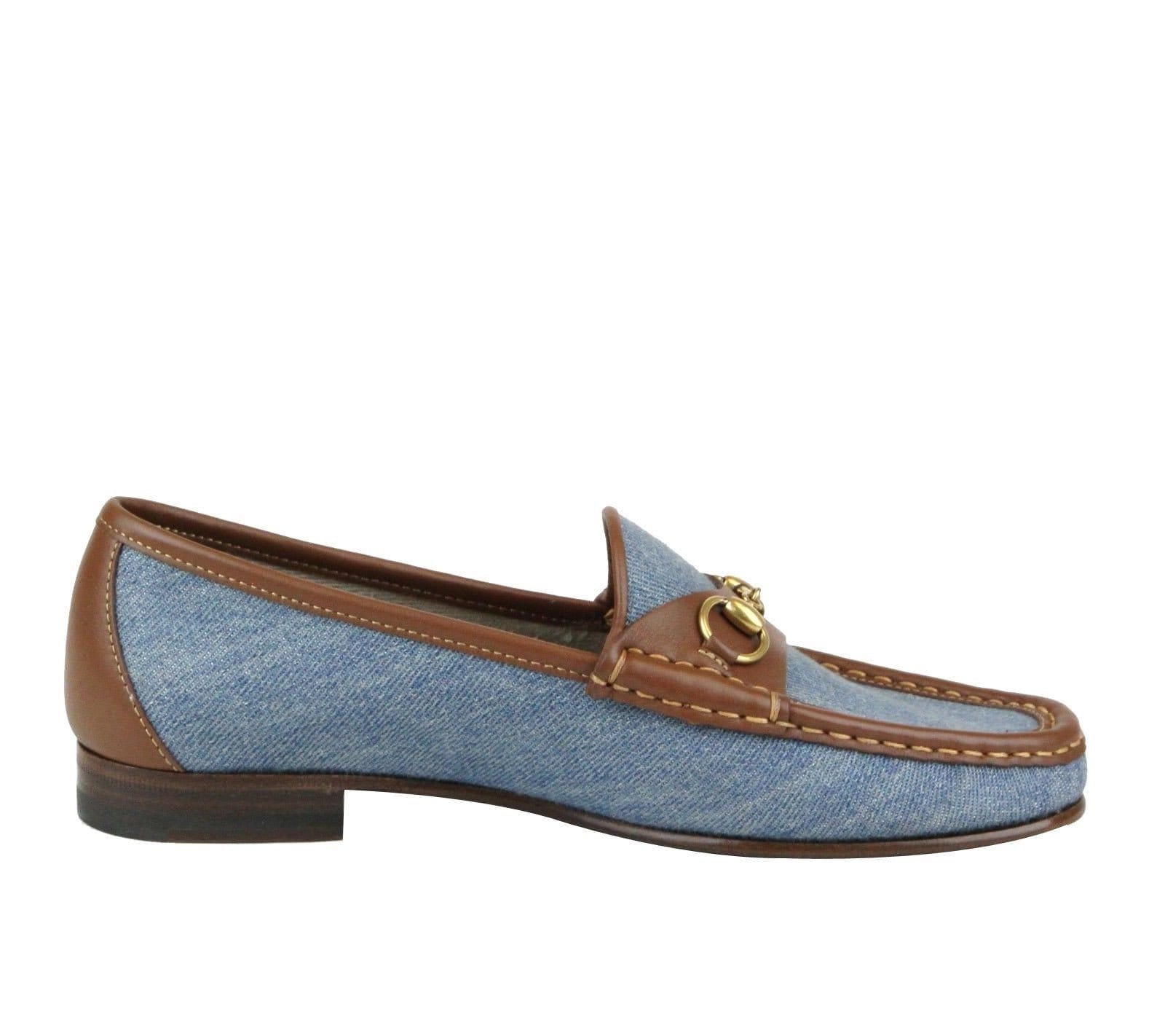 Gucci Shoes Blue Women - Gucci Horsebit Denim Loafer Shoe