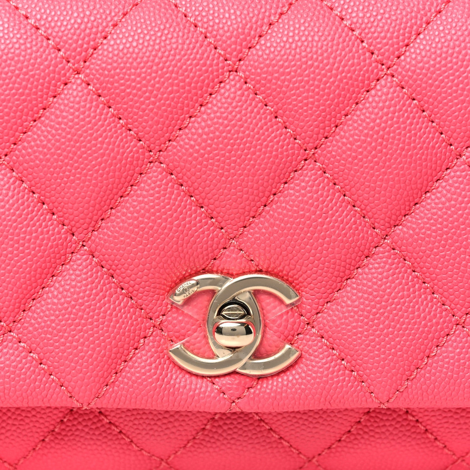 Caviar Quilted Extra Mini Coco Handle Flap Pink
