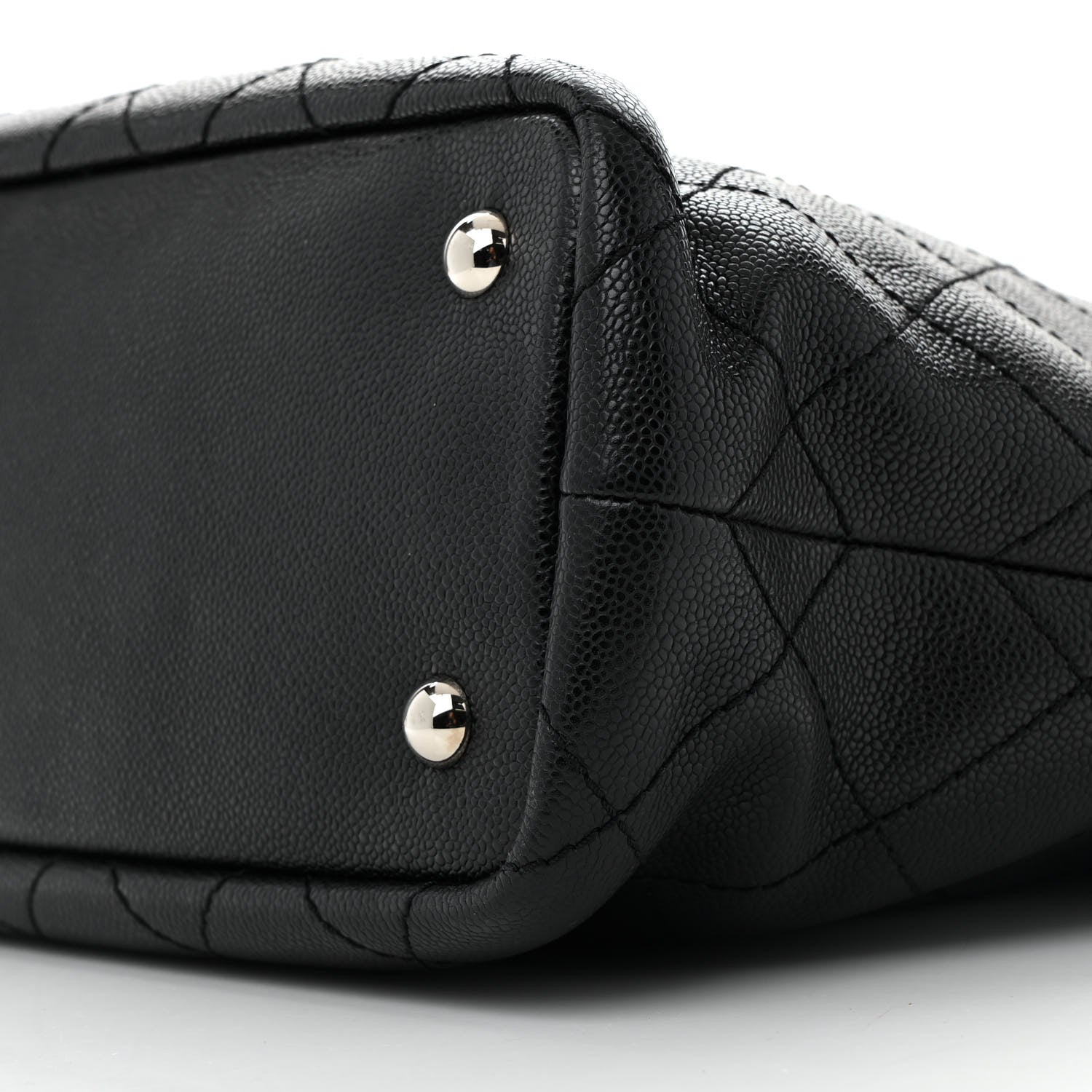 Grained Calfskin Shopping Fever Tote  Black