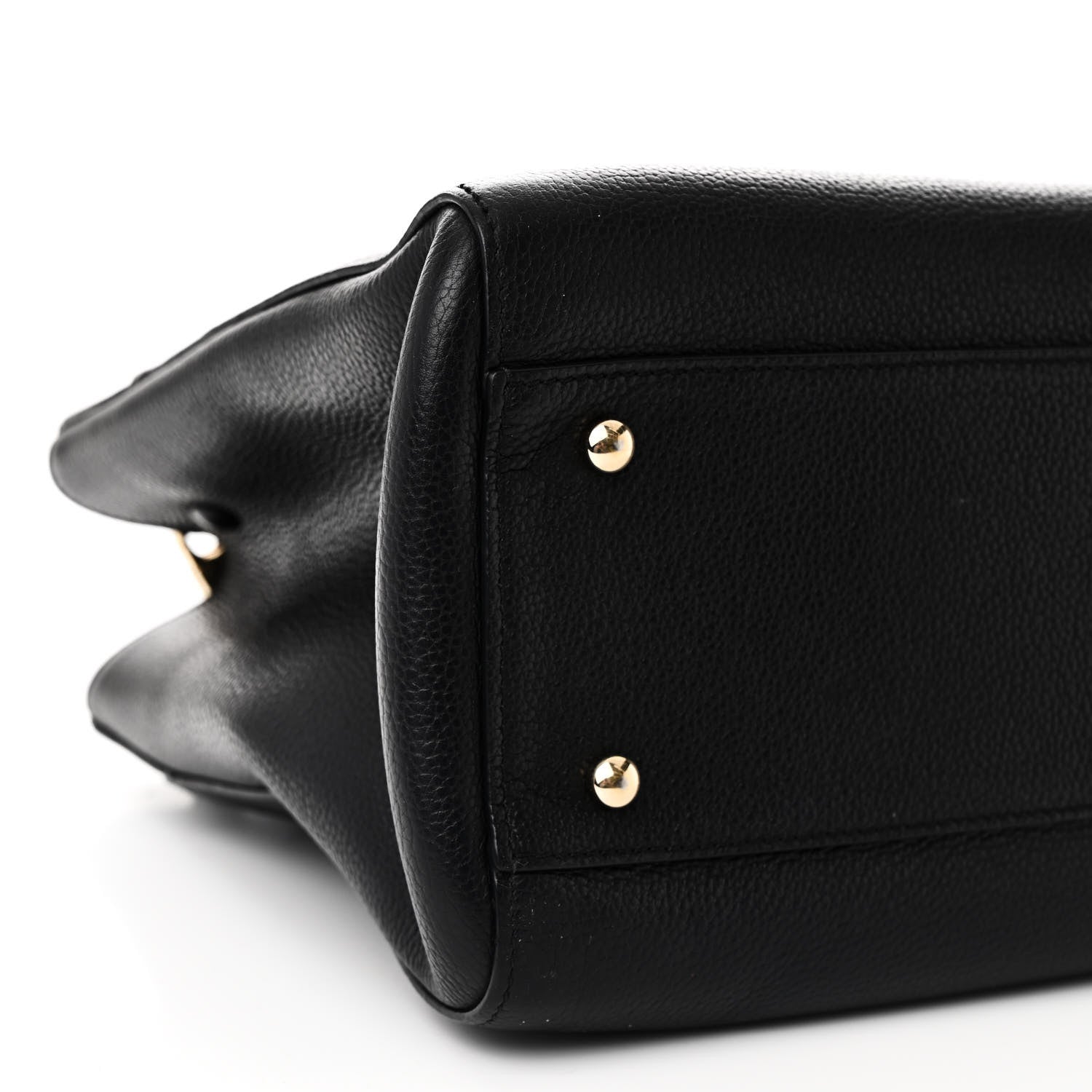 Grained Calfskin Small Neo Executive Shopper Tote  Black