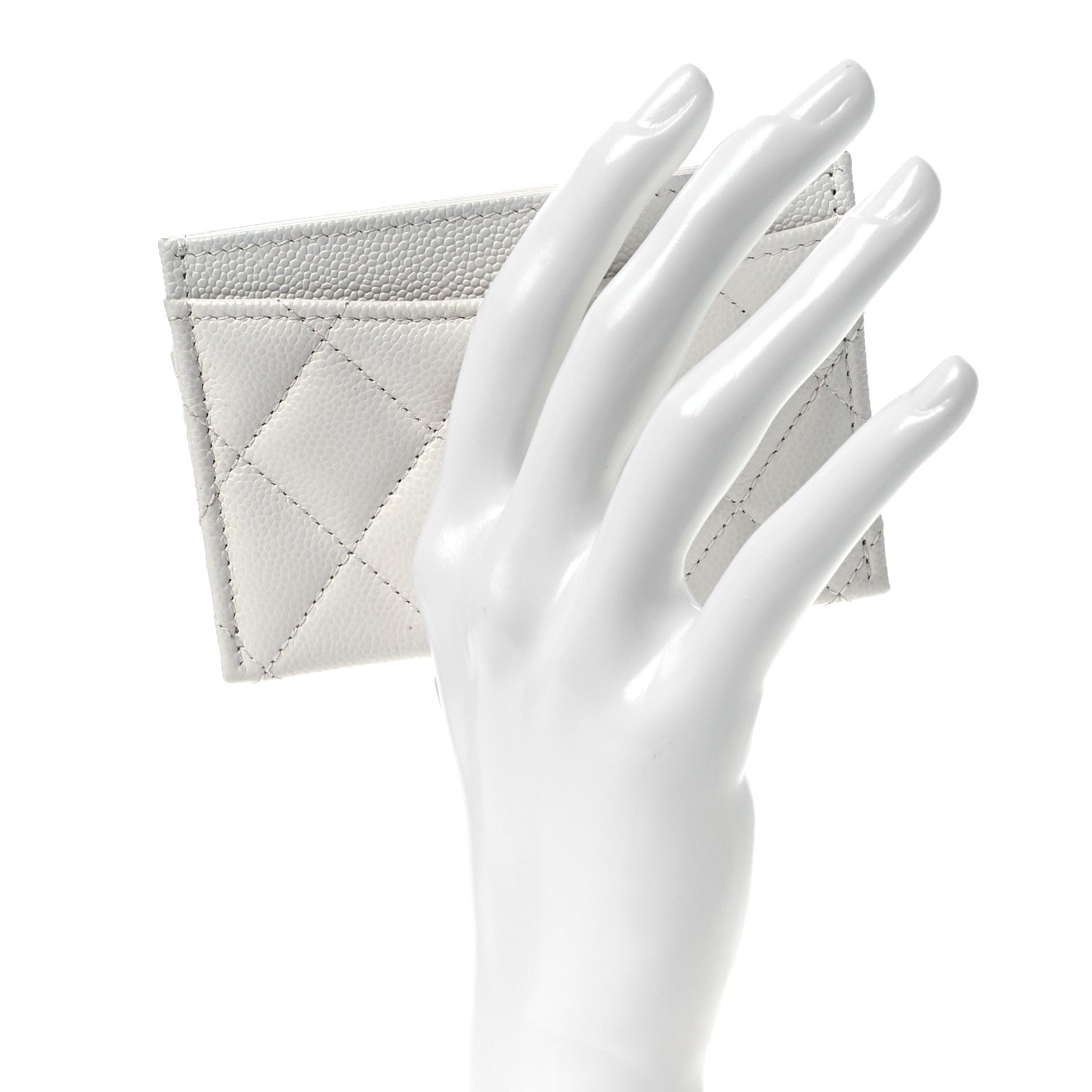 Caviar Quilted  Holder White