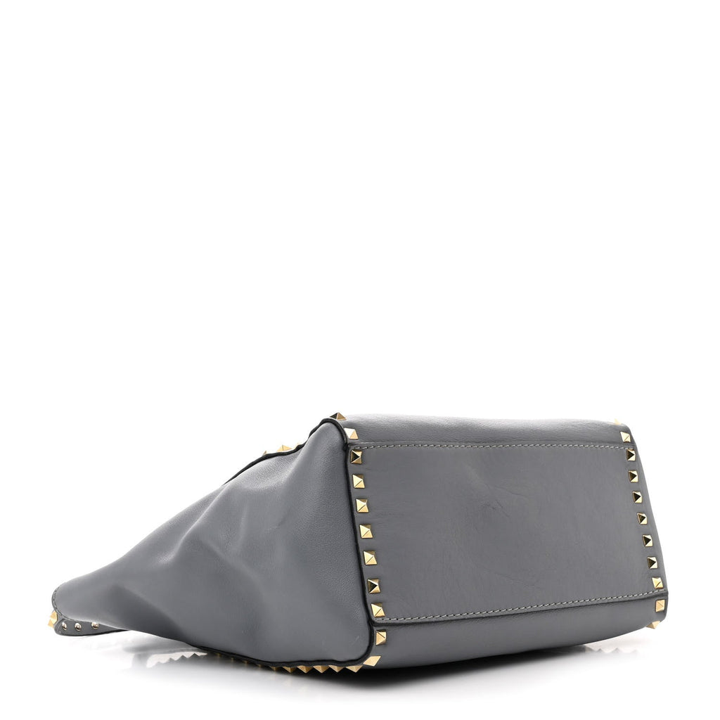 Vitello Rockstud Double Handle Tote London Stone