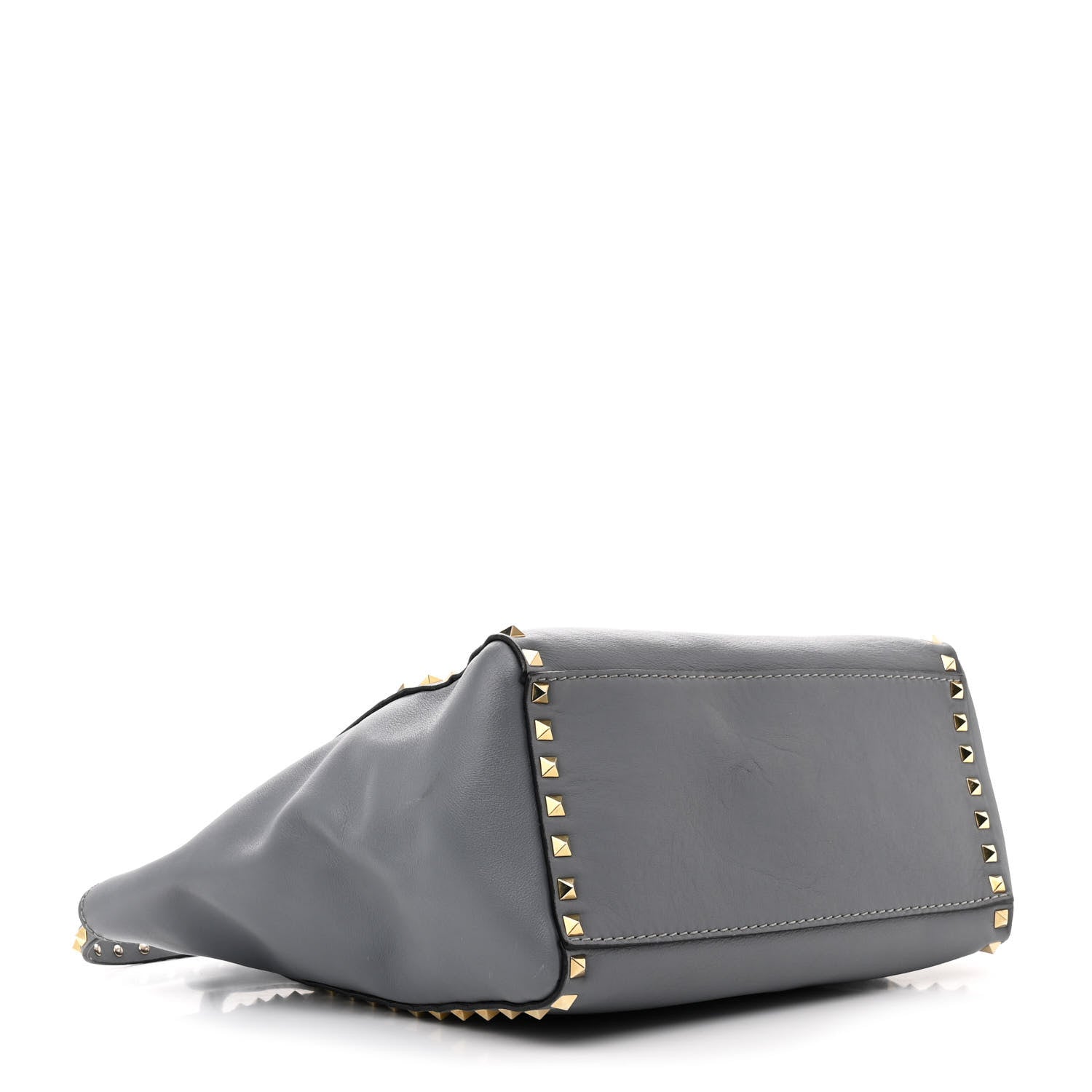Vitello Rockstud Double Handle Tote London Stone