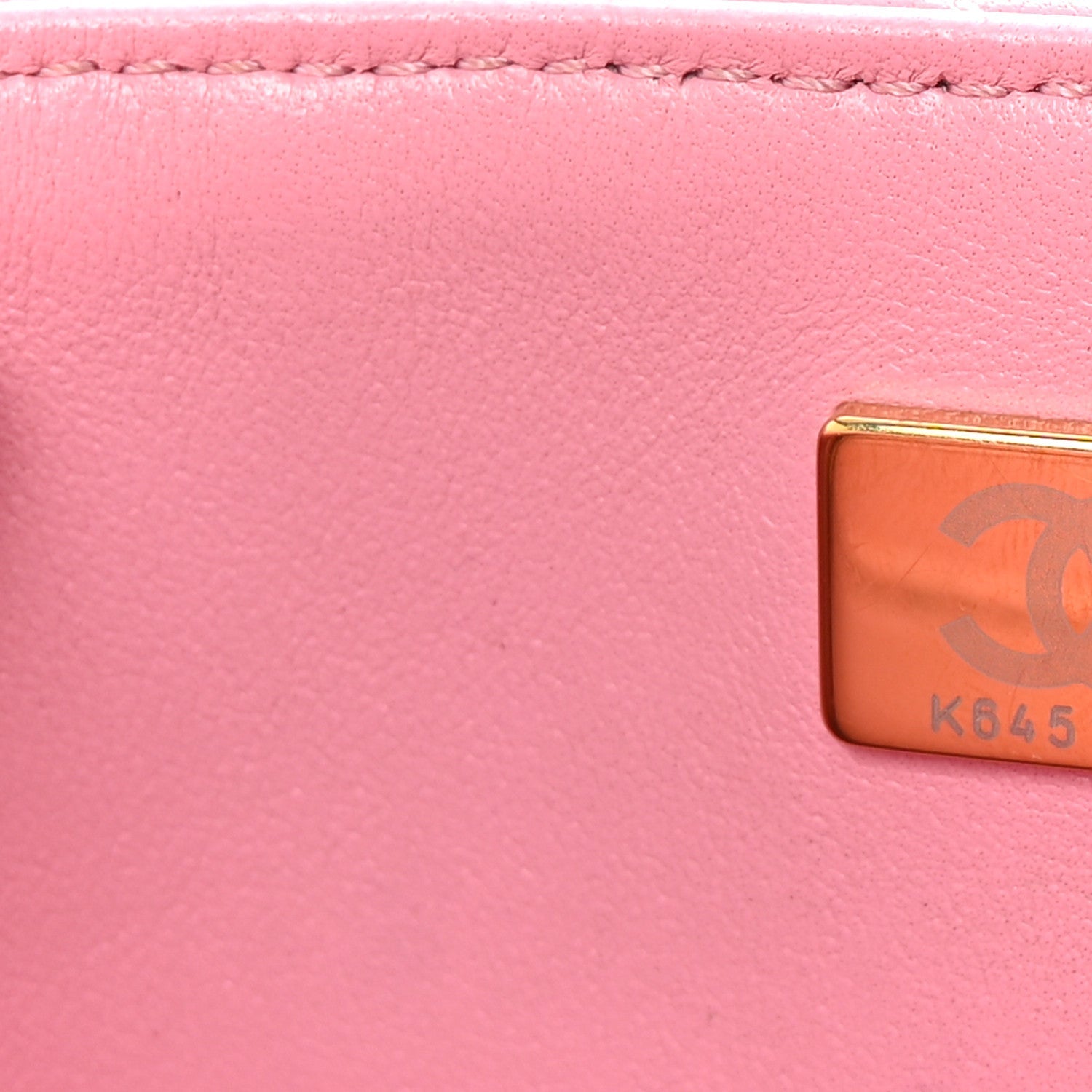 Lambskin Quilted Mini Strass On Top Flap Pink