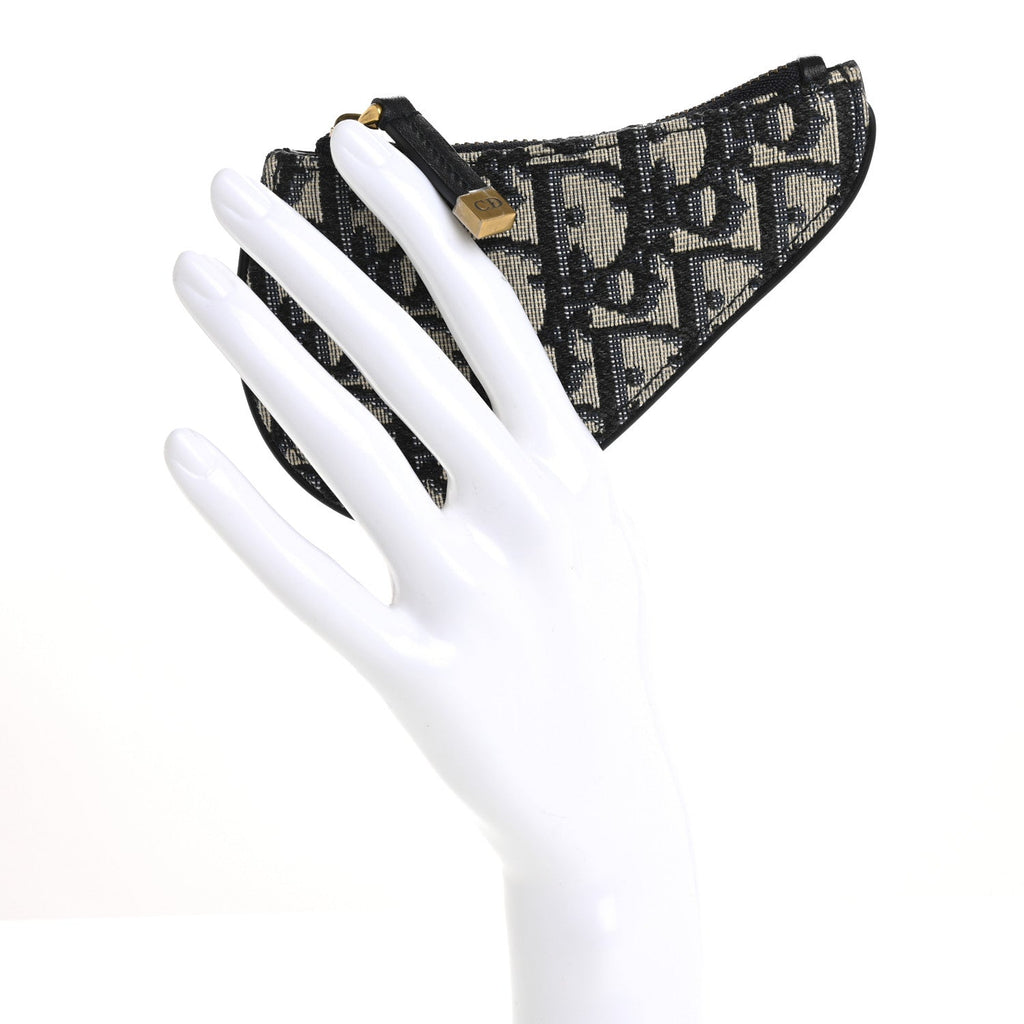 Oblique Saddle Coin Purse Blue