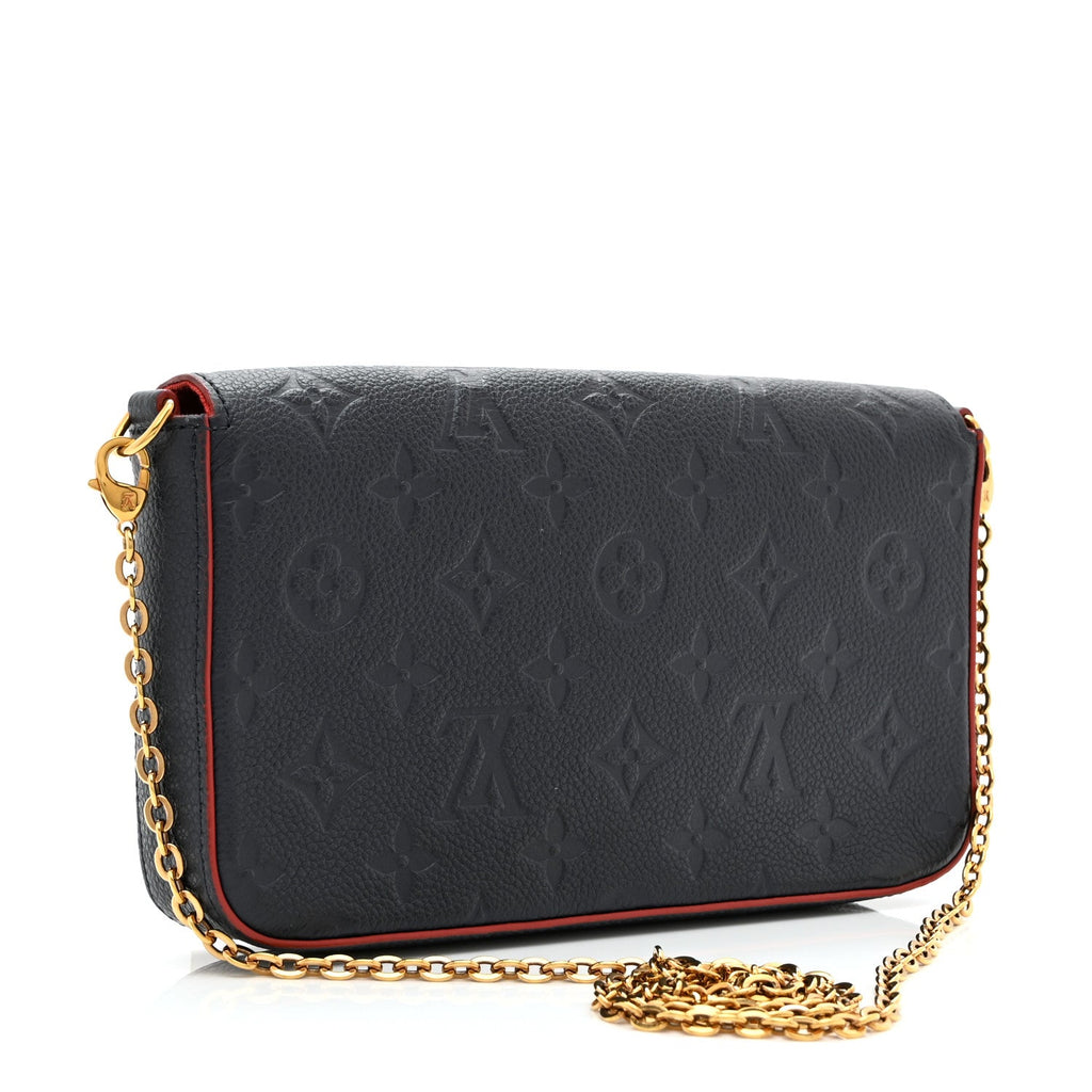 Empreinte Pochette Felicie Chain Wallet Marine Rouge
