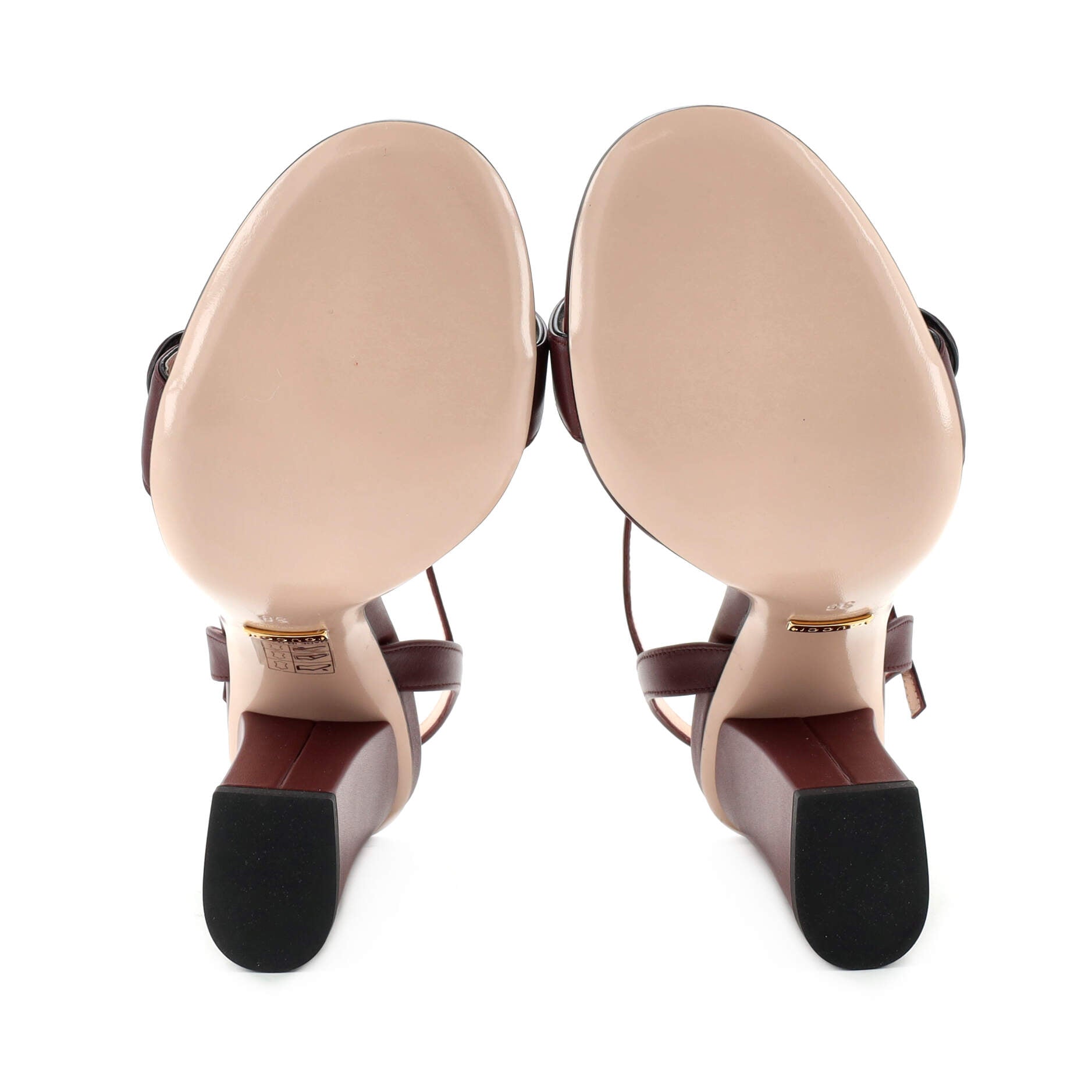 Women's GG Marmont Block Heel Sandals Leather