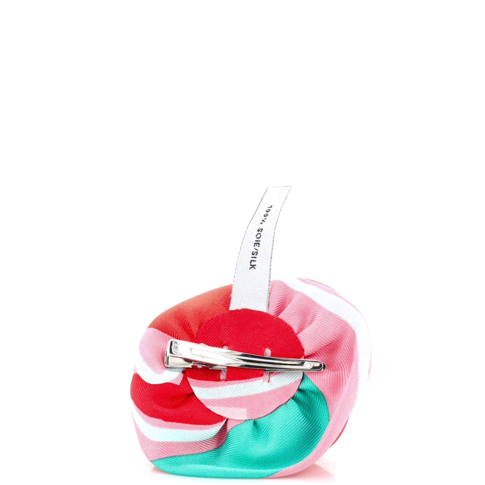 Rose Hair Clip Printed Silk
