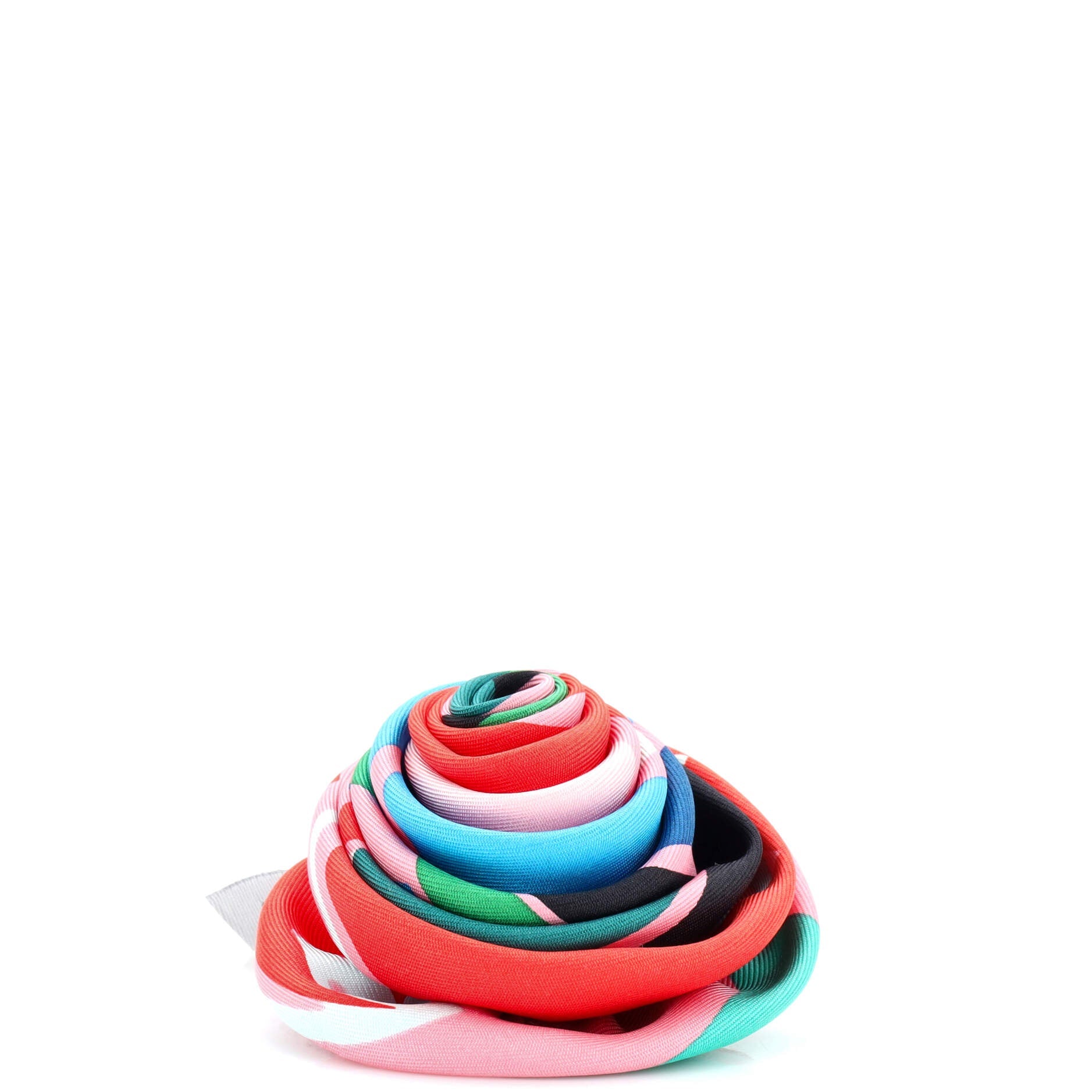 Rose Hair Clip Printed Silk