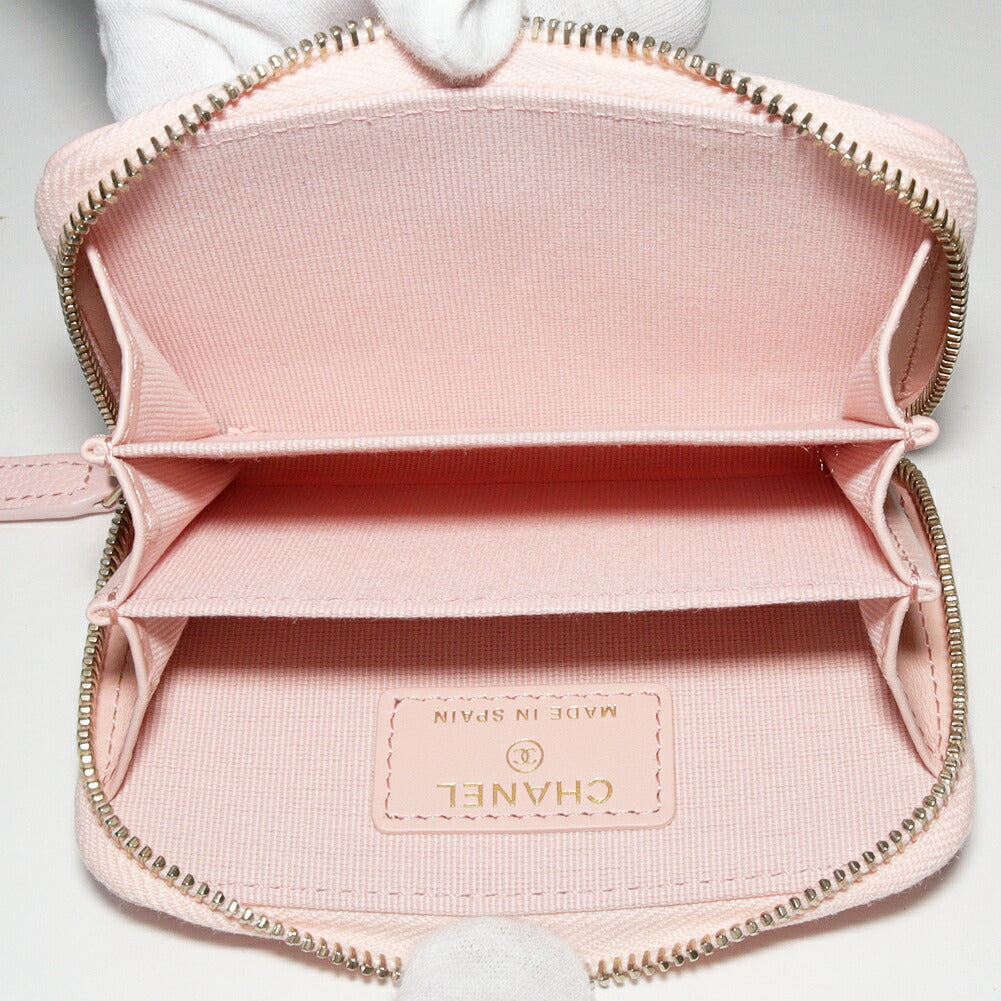 Chanel Caviar Skin Classic Zip Coin Purse Coin Case AP0216