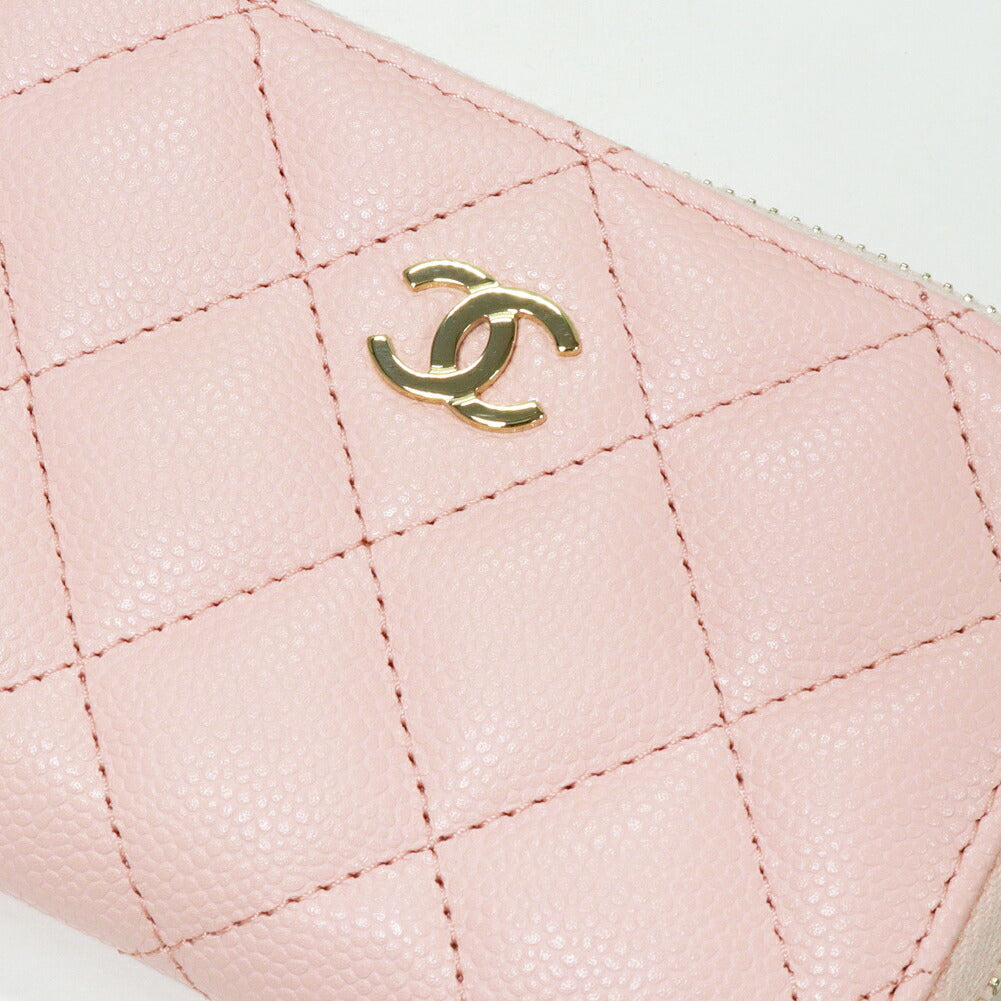 Chanel Caviar Skin Classic Zip Coin Purse Coin Case AP0216