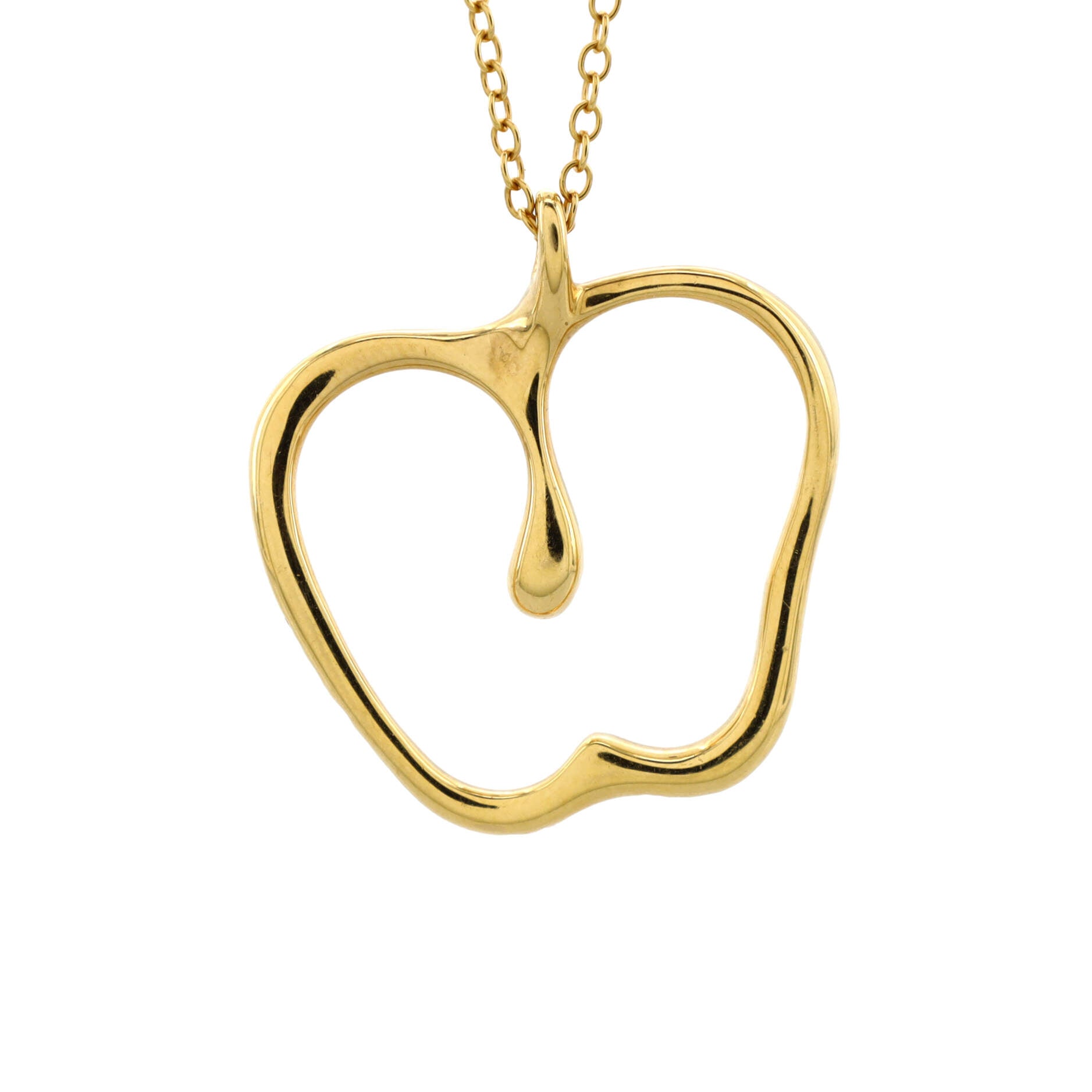 Elsa Peretti Apple Pendant Necklace 18K Yellow Gold Large