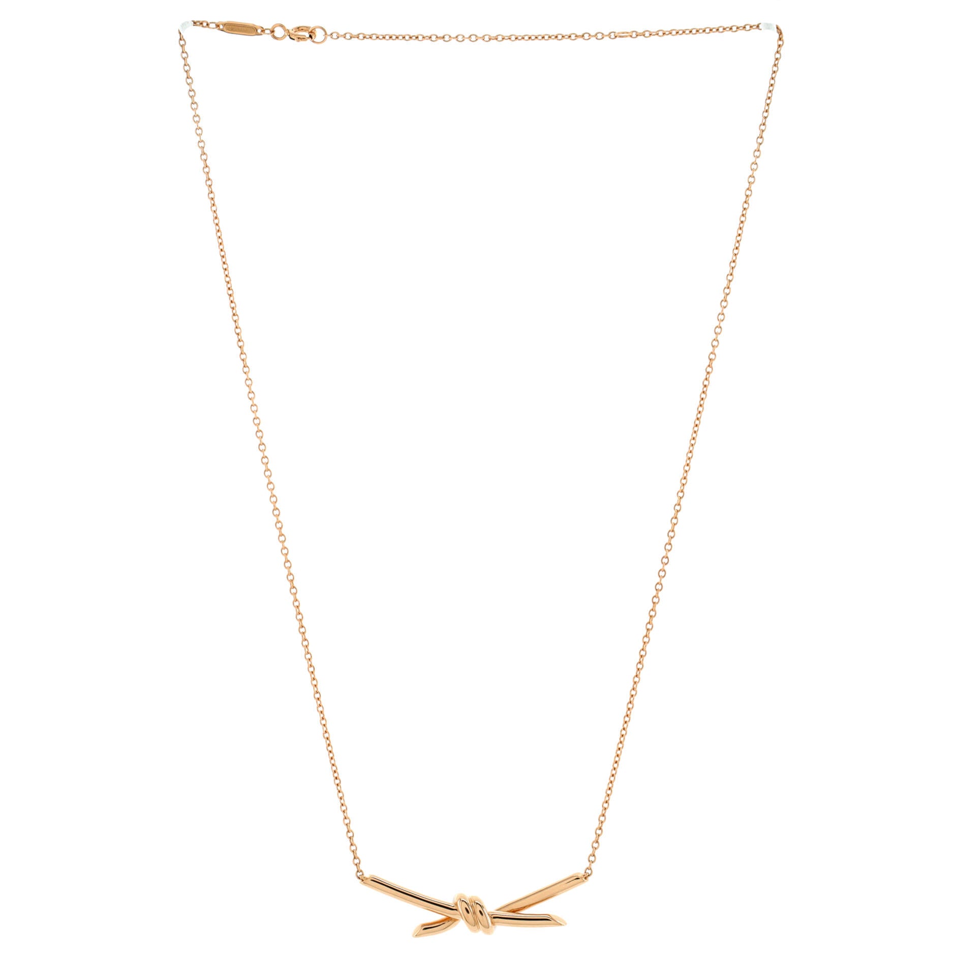 Knot Pendant Necklace 18K Rose Gold