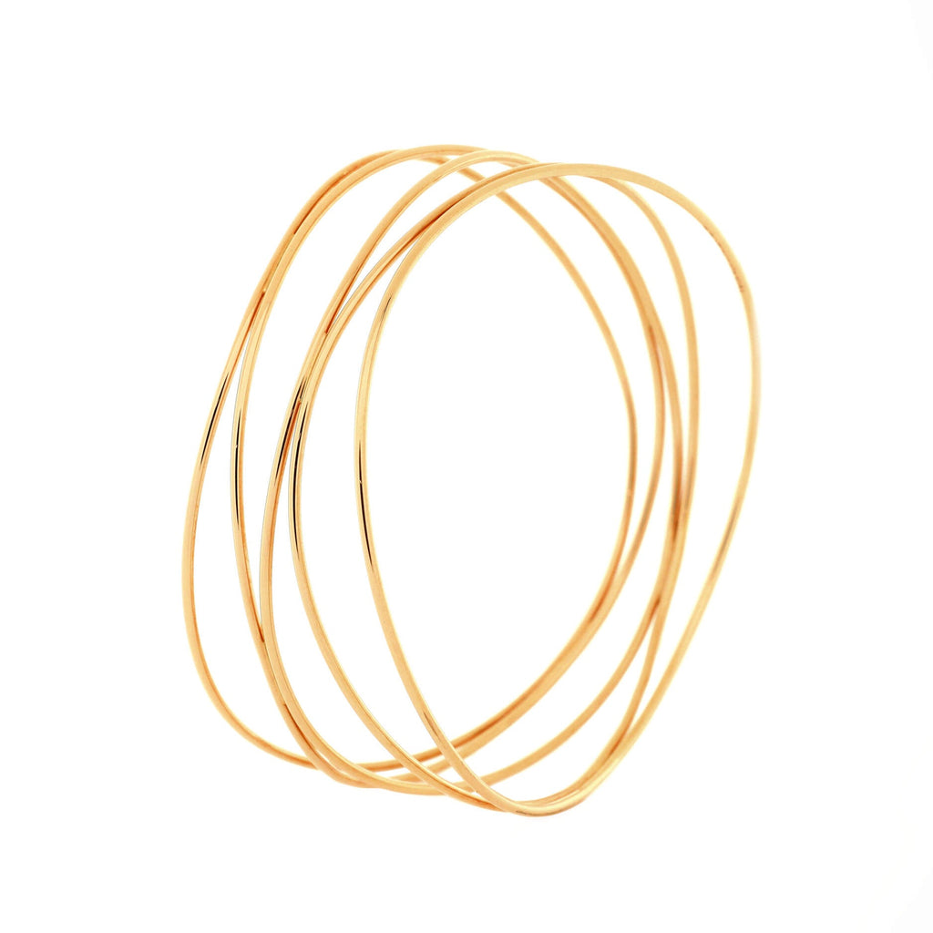 Elsa Peretti Wave 5 Row Bangle Bracelet 18K Rose Gold