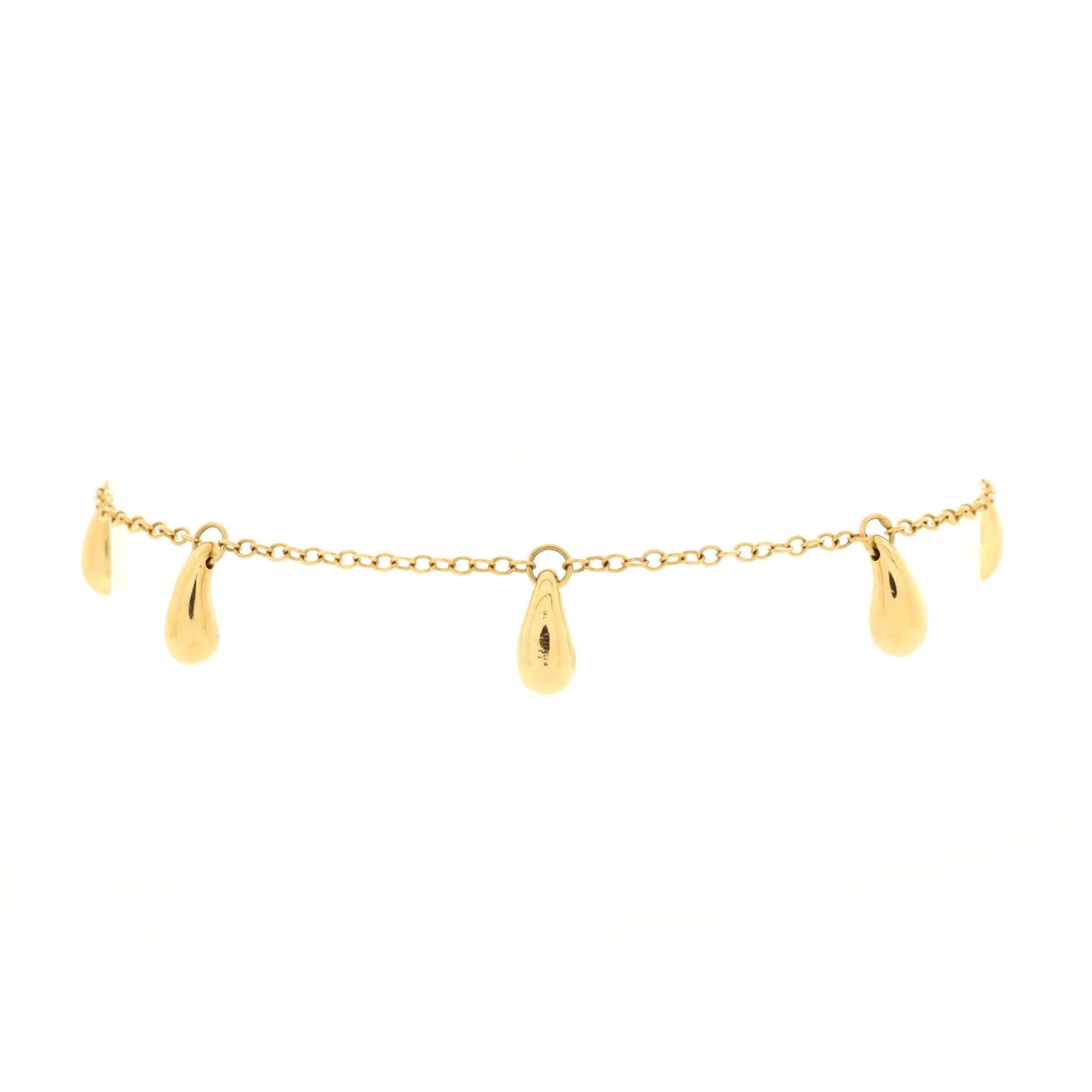 Elsa Peretti 5 Teardrop Bracelet 18K Yellow Gold