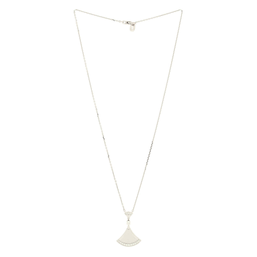 Divas' Dream Pendant Necklace 18K White Gold with Diamonds Large
