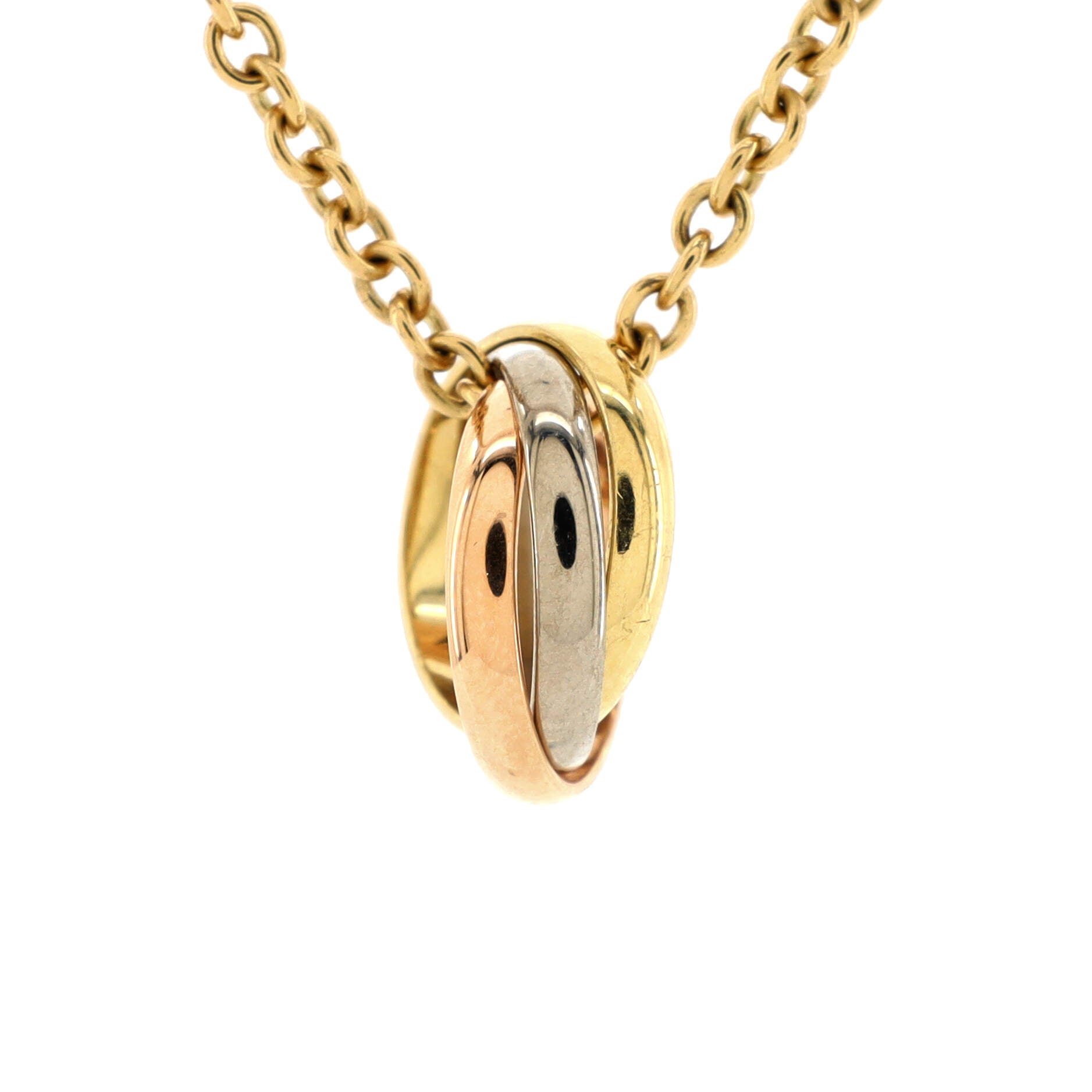 Baby Trinity Pendant Necklace 18K Tricolor Gold