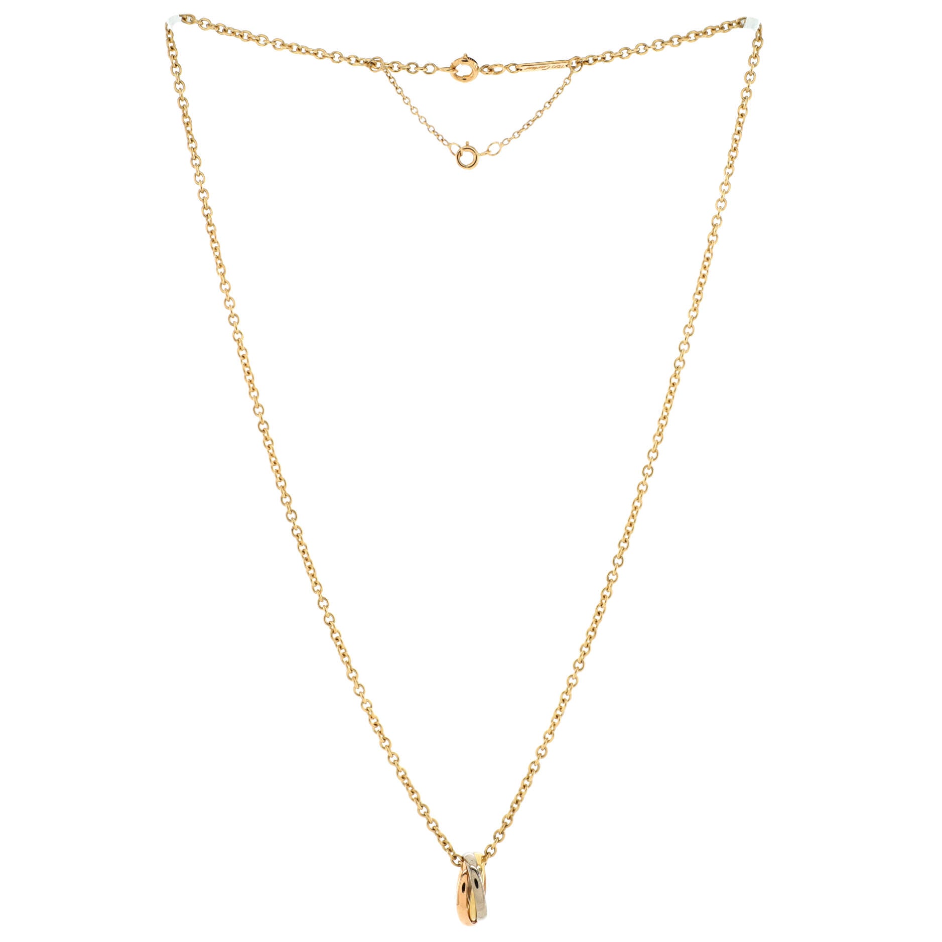 Baby Trinity Pendant Necklace 18K Tricolor Gold