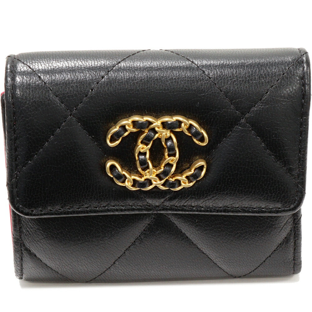 Chanel CHANEL19 Small Flap Wallet Lambskin Wallet