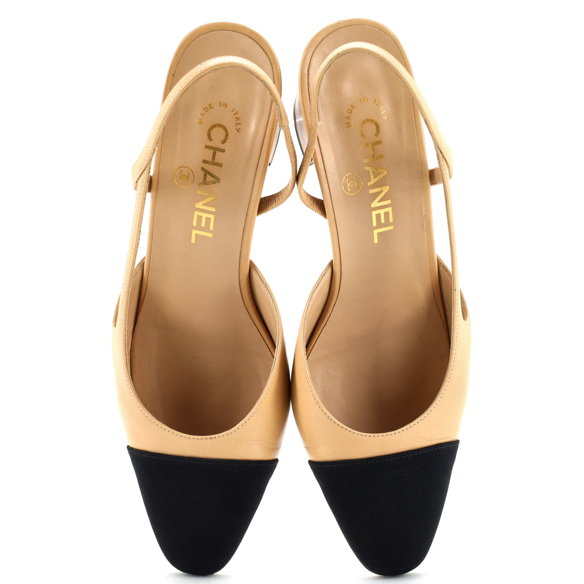 Women’s Cap Toe Slingback Pumps Leather