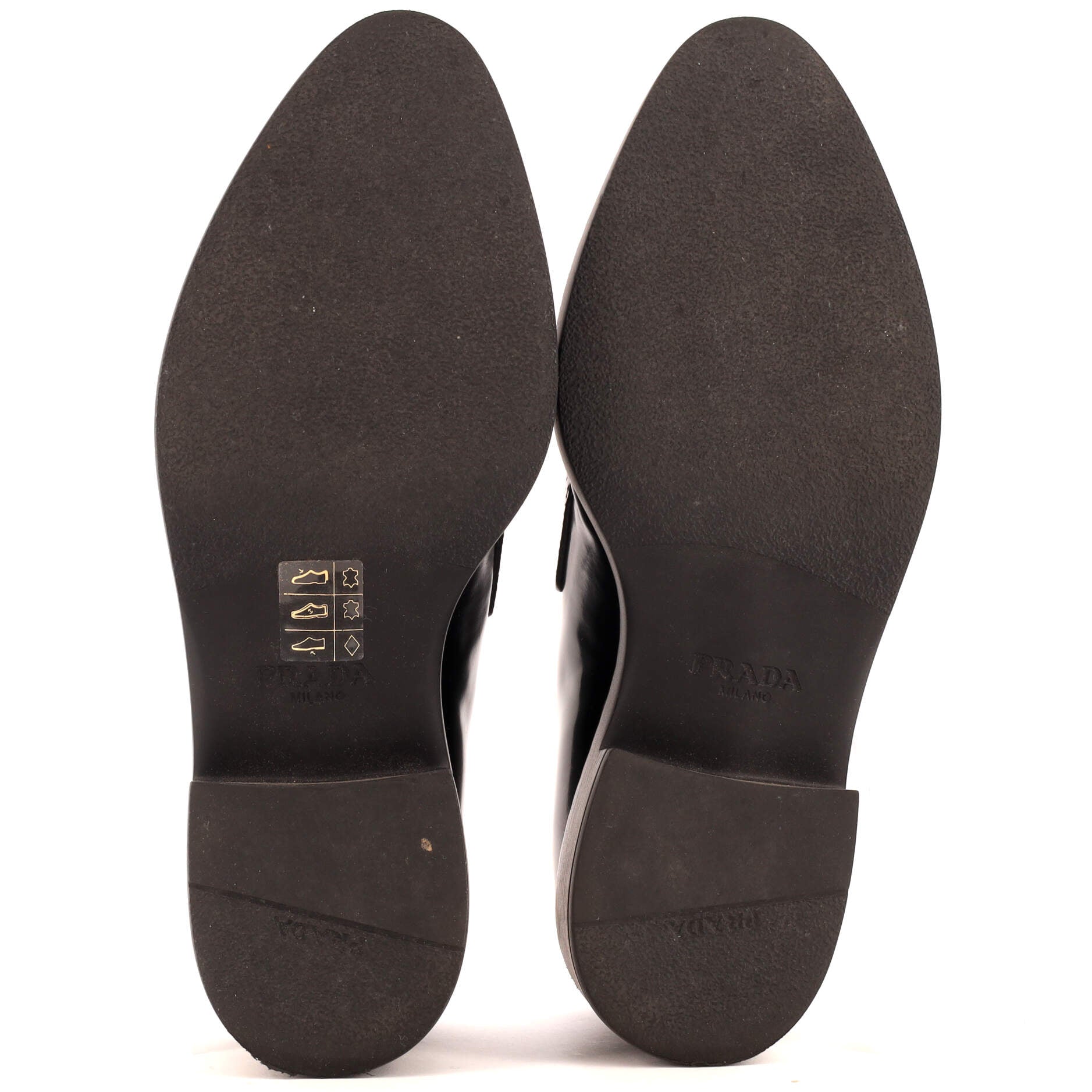 Women's Triangle Logo Loafers Spazzolato Leather