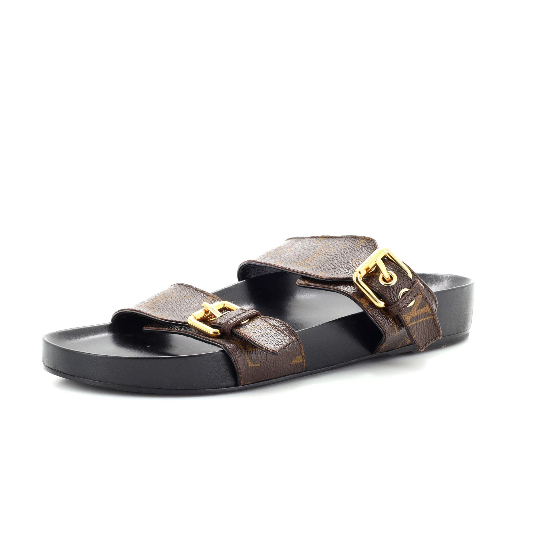 Women's Bom Dia Flat Mules Monogram Canvas