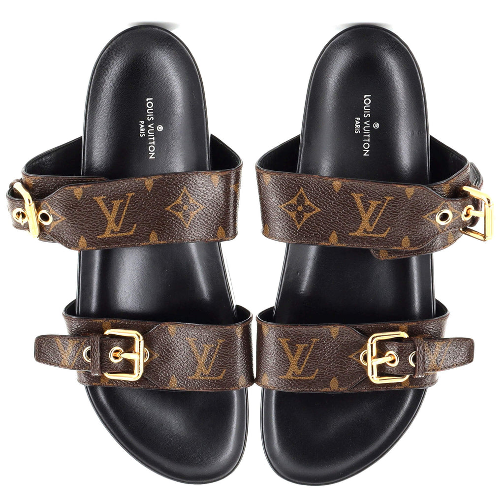 Women's Bom Dia Flat Mules Monogram Canvas