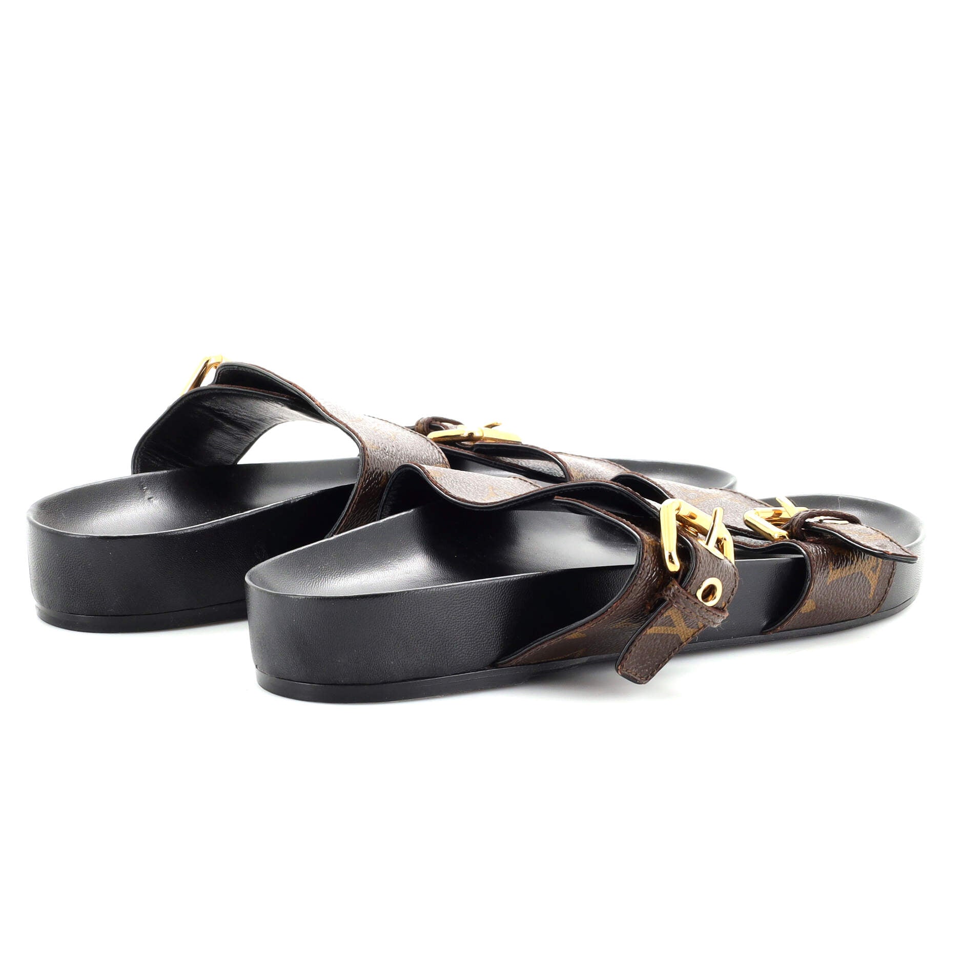 Women's Bom Dia Flat Mules Monogram Canvas