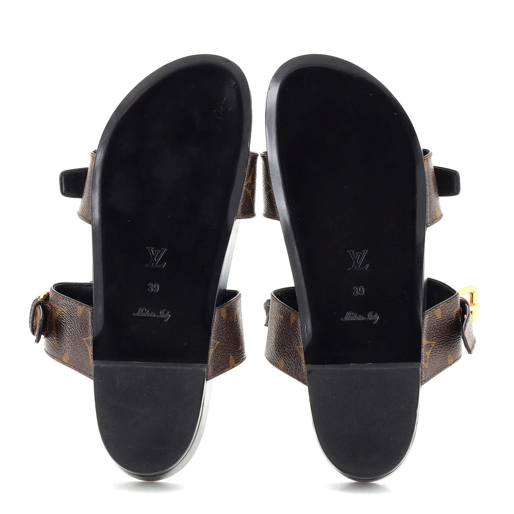 Women's Bom Dia Flat Mules Monogram Canvas