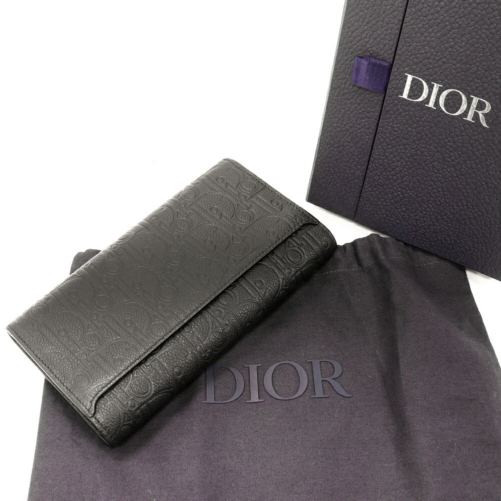 Christian Dior Calfskin Dior Gravity Long Flap Wallet Long Wallet 2ESBC328FLG_H00N