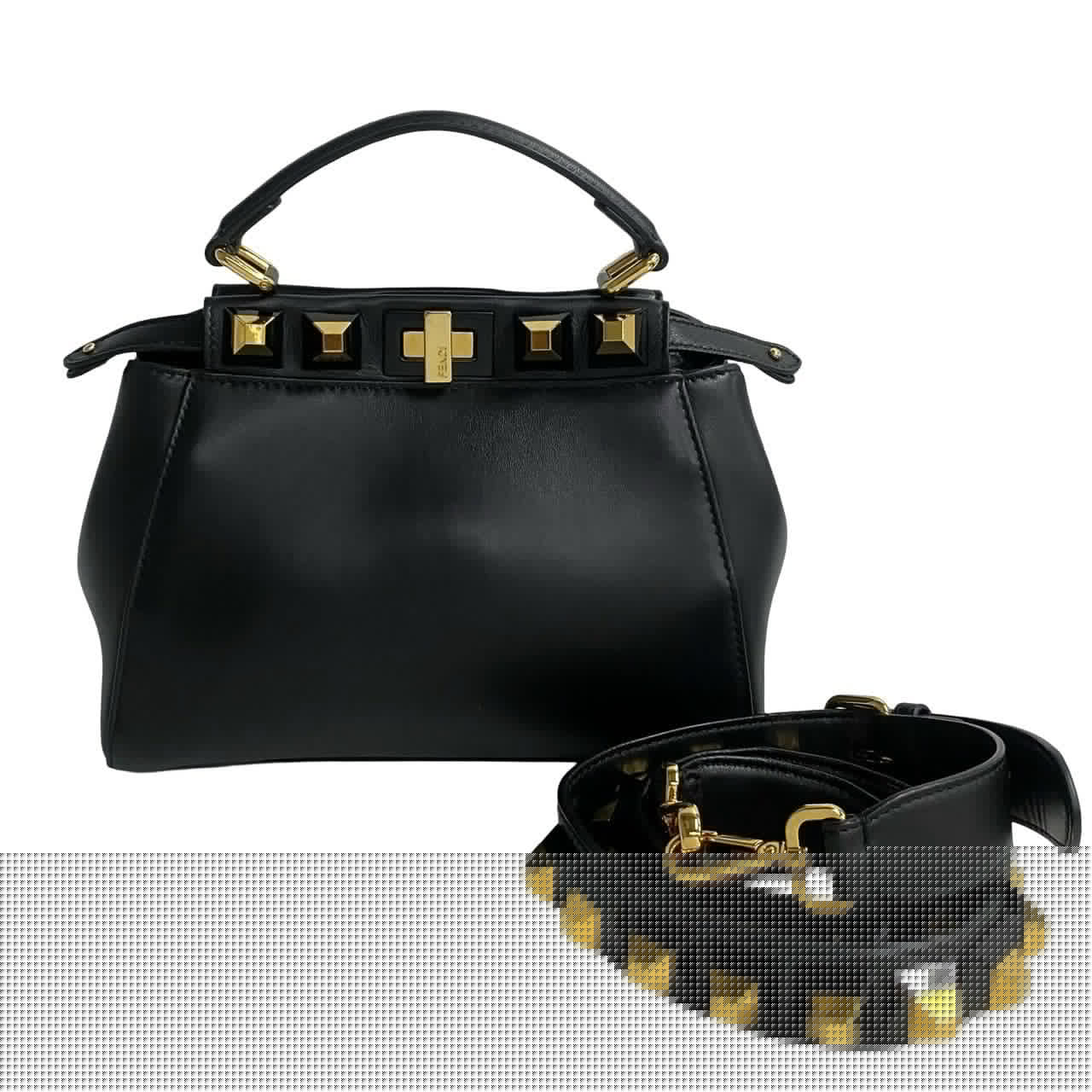 Fendi Peekaboo Leather 2way Bag