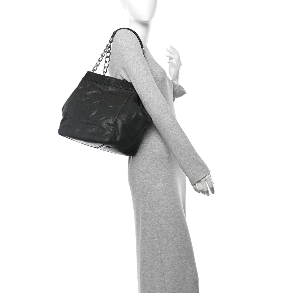 Caviar CC Shoulder Bag Black