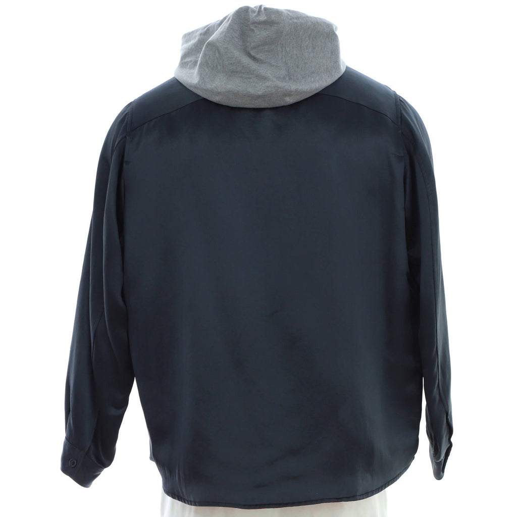 Men's Hooded Jacket Acetate and Cotton