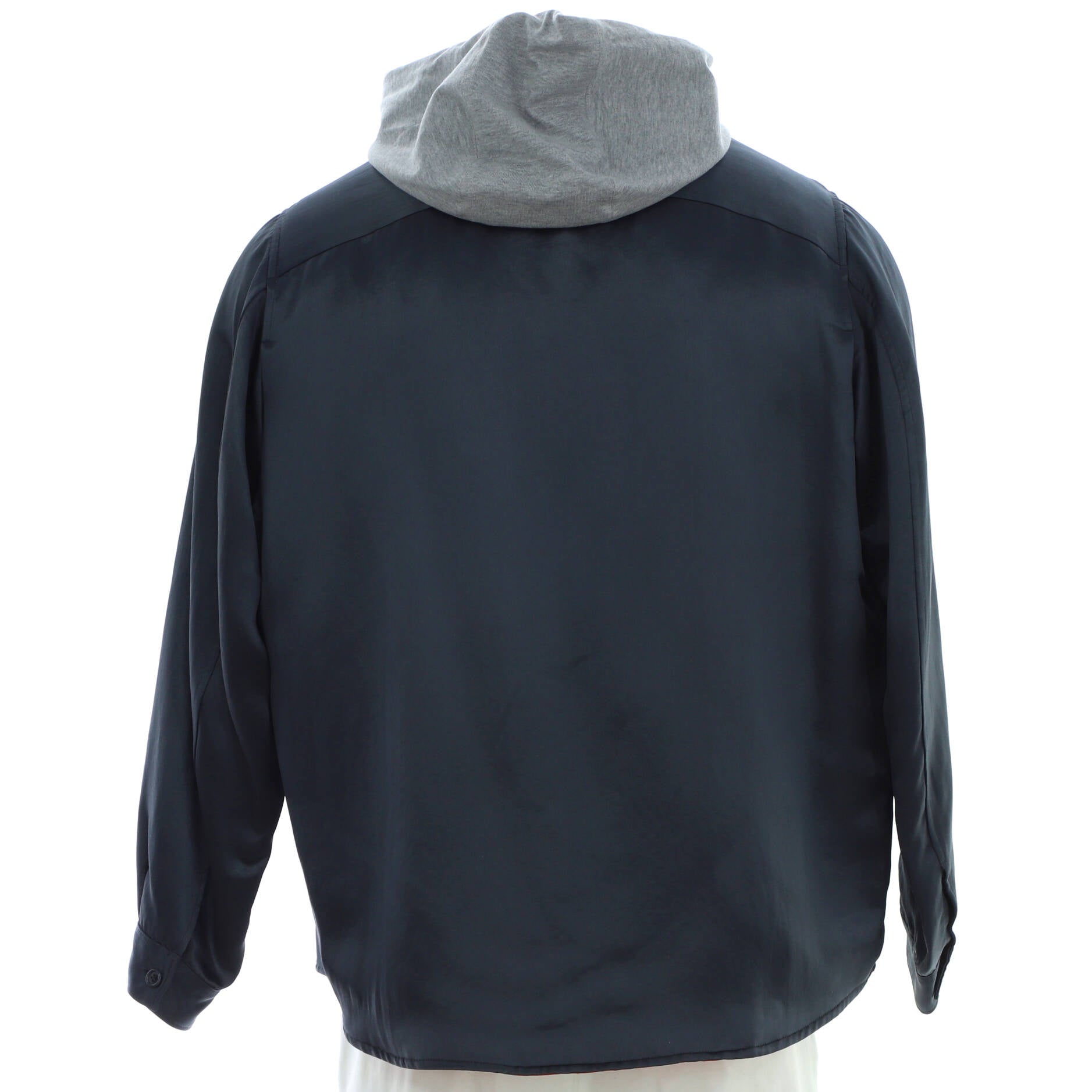 Men's Hooded Jacket Acetate and Cotton