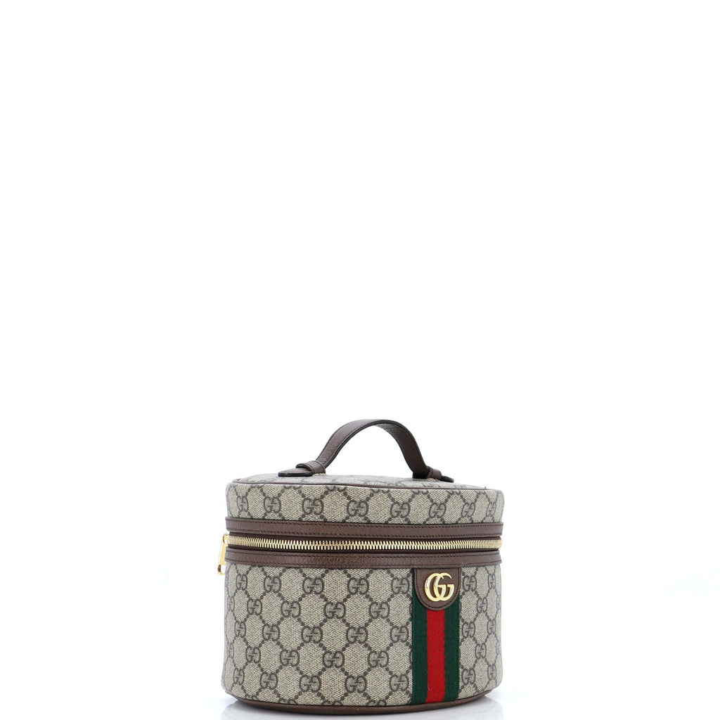 Ophidia Top Handle Cosmetic Case GG Coated Canvas Small