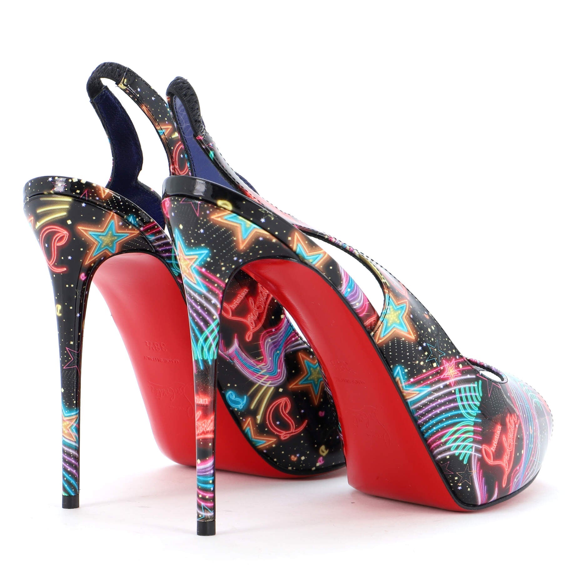 Women's Hot Chick Slingback Pumps Printed Patent 100