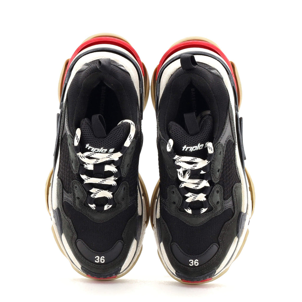 Women's Triple S Sneakers Fabric and Mesh with Faux Leather