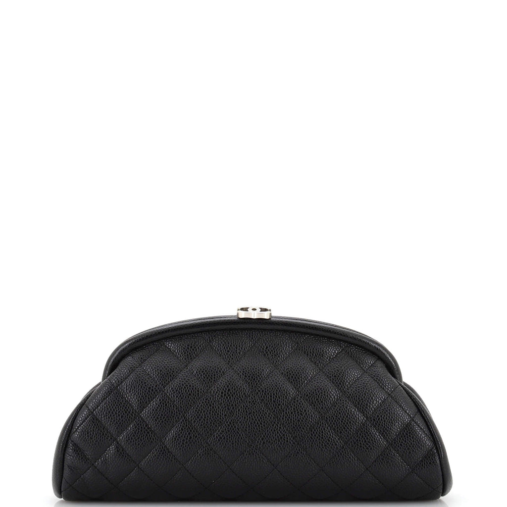 Timeless Clutch Quilted Caviar