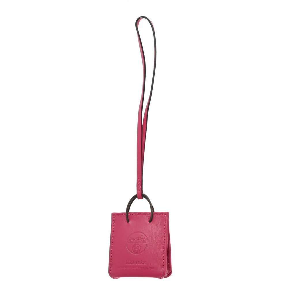 Milo Lambskin Swift Shopping Bag Charm Rose Mexico