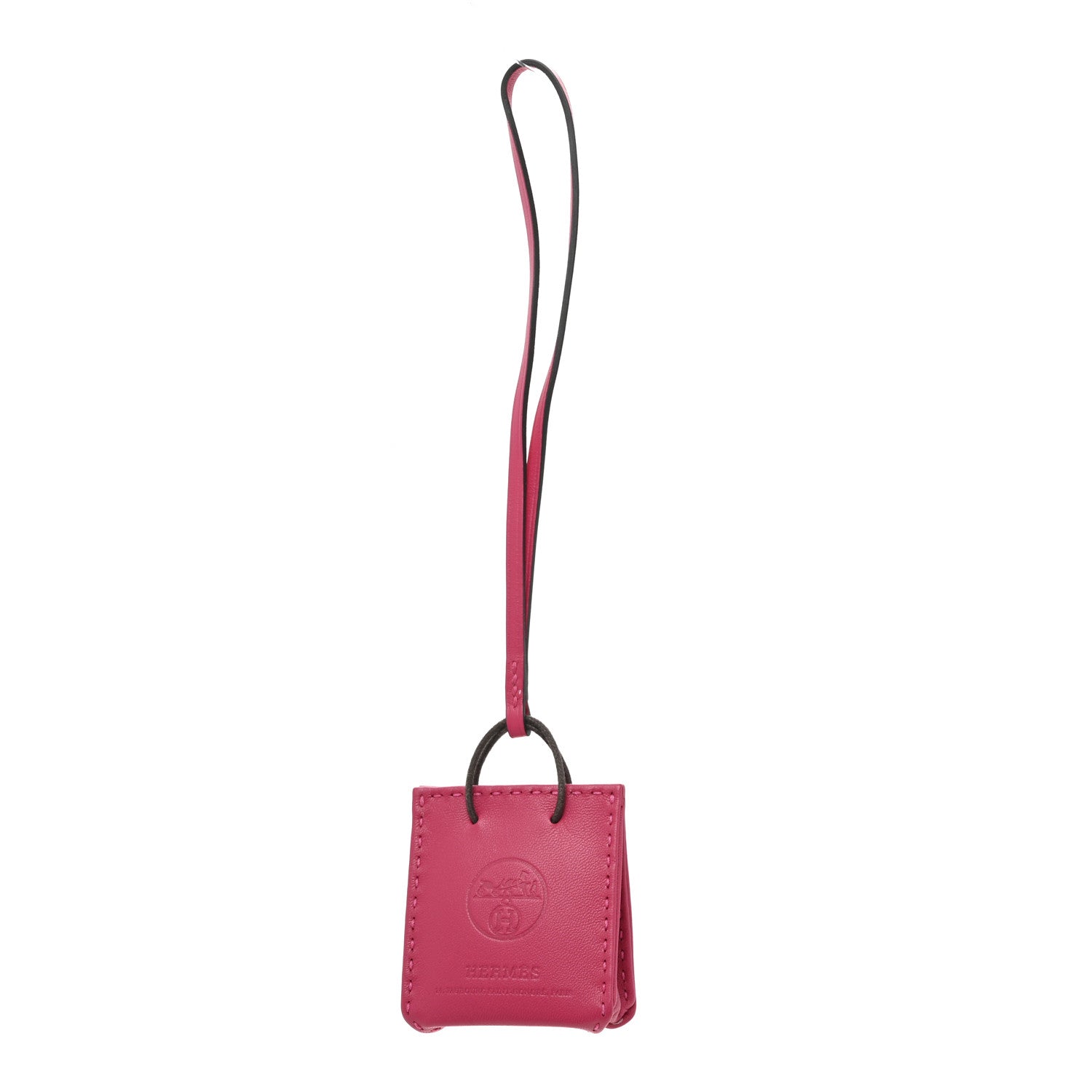 Milo Lambskin Swift Shopping Bag Charm Rose Mexico