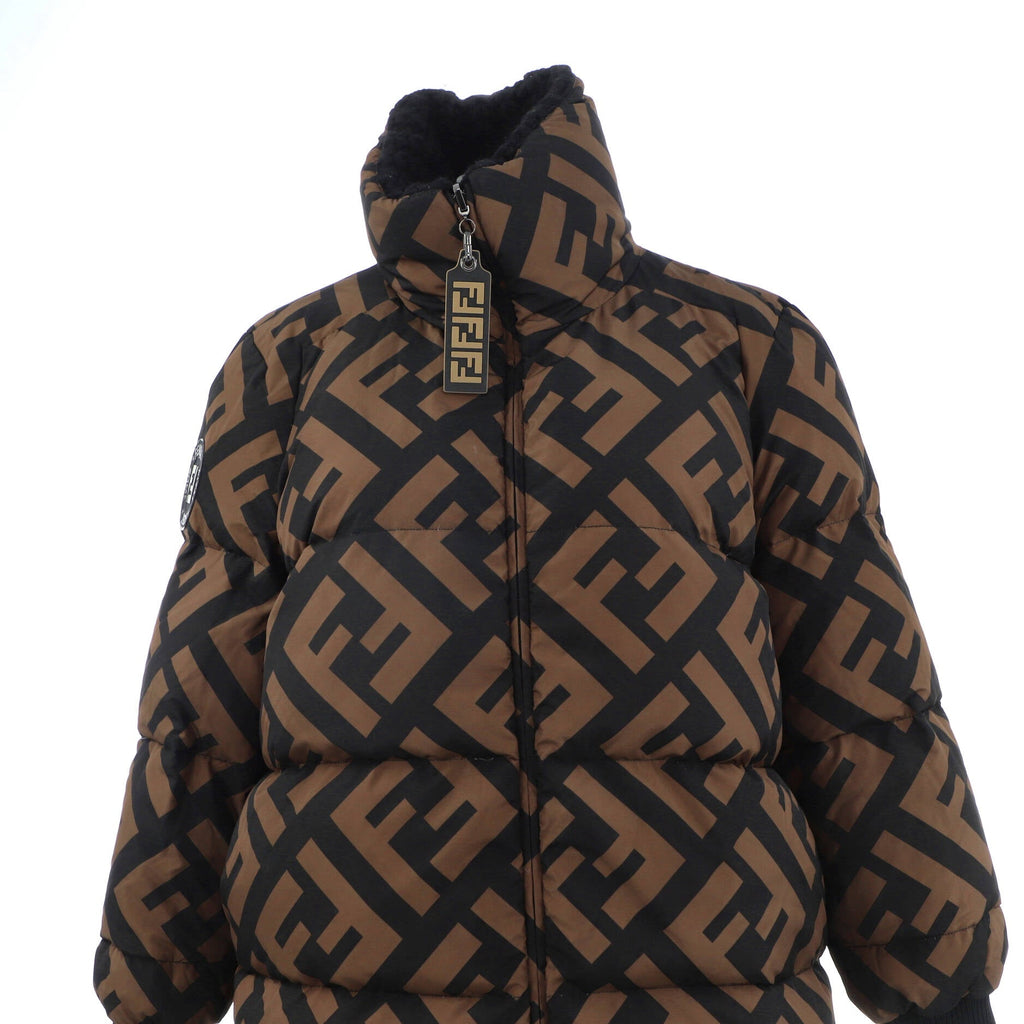Women's Reversible Ski Jacket Zucca Quilted Polyester with Wool Trim and Down