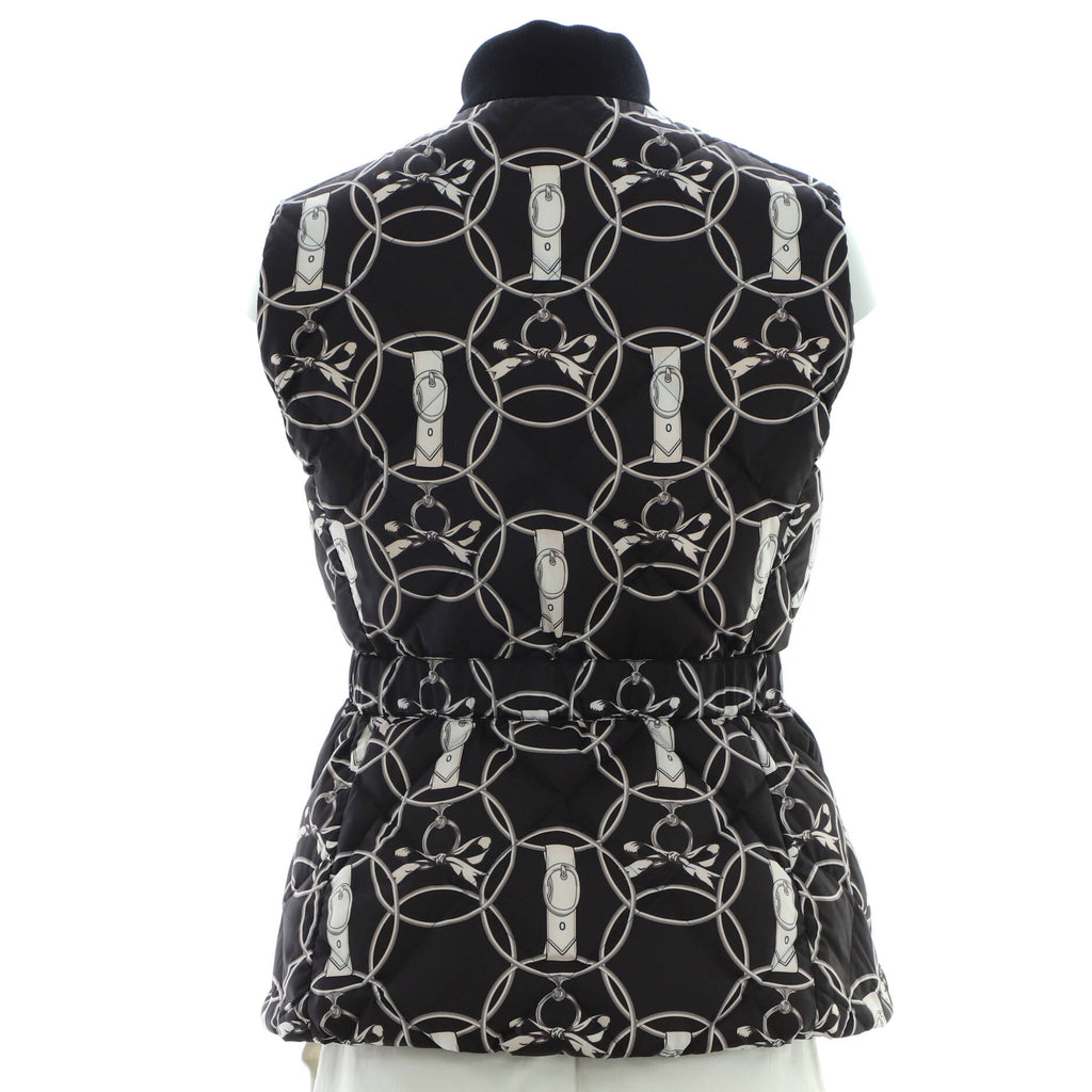 Women's Promenade du Matin Reversible Puffer Vest Quilted Printed Polyester with Down