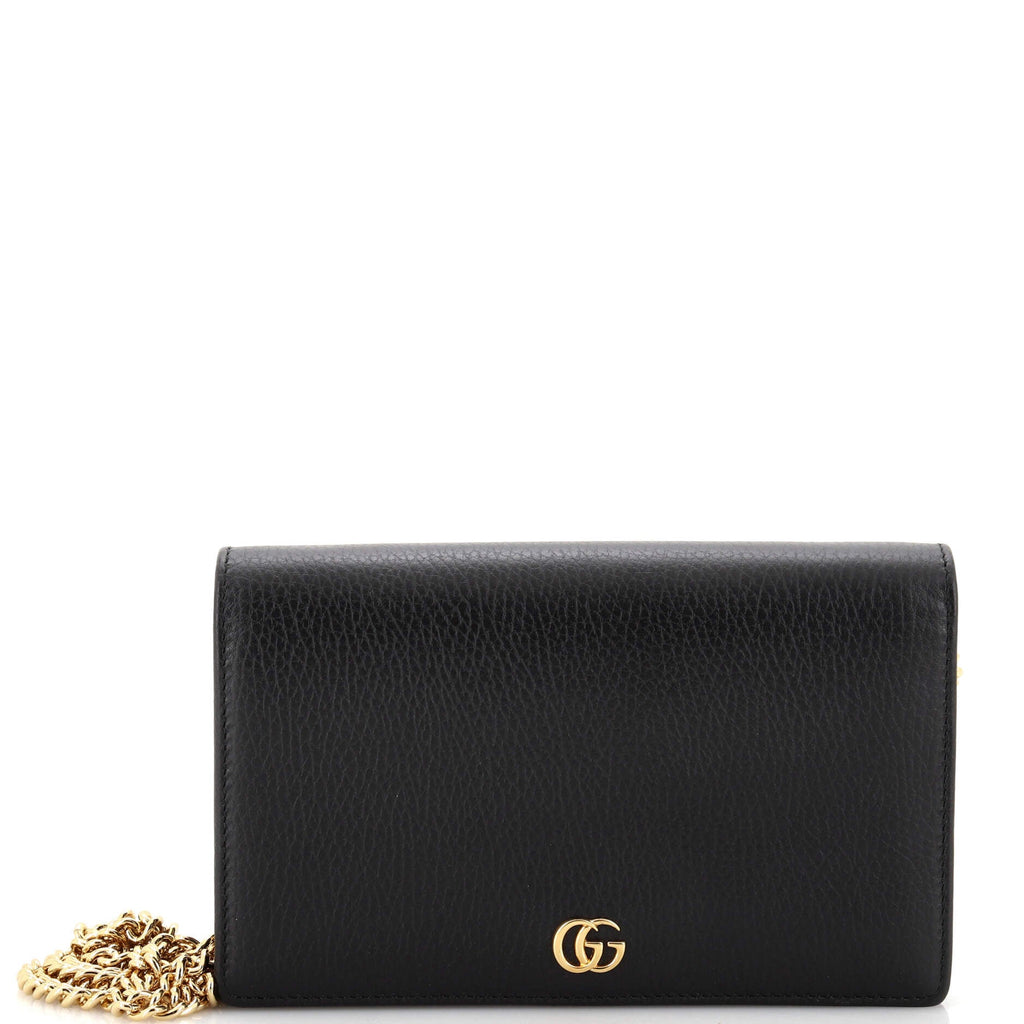 Petite GG Marmont Chain Wallet Leather Mini