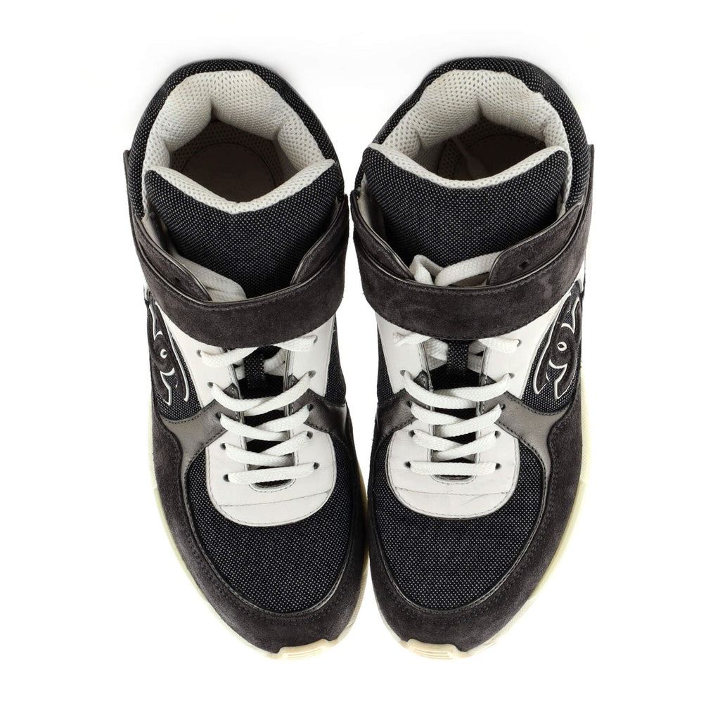 Women's CC High-Top Sneakers Leather and Neoprene