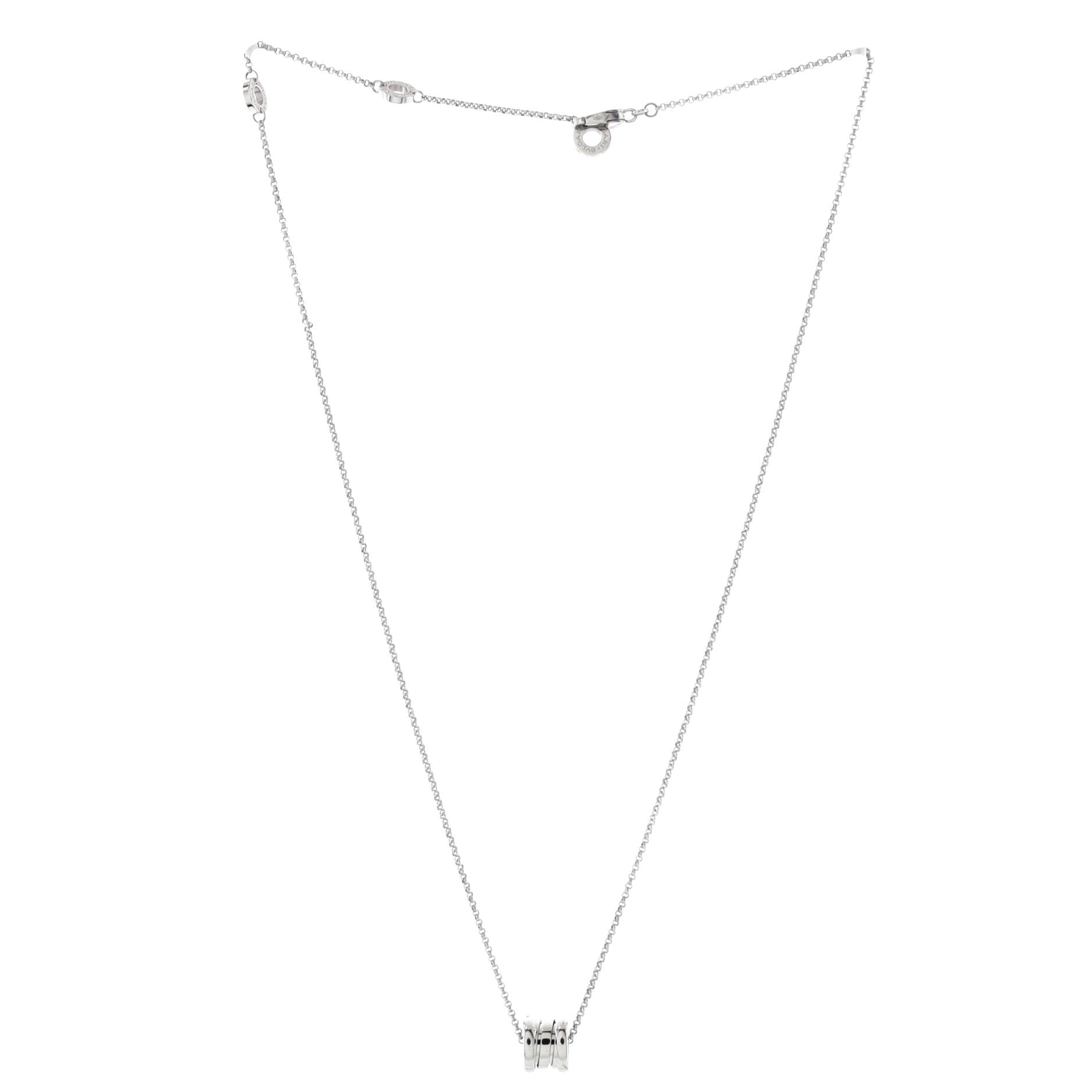 B.Zero1 Pendant Necklace 18K White Gold